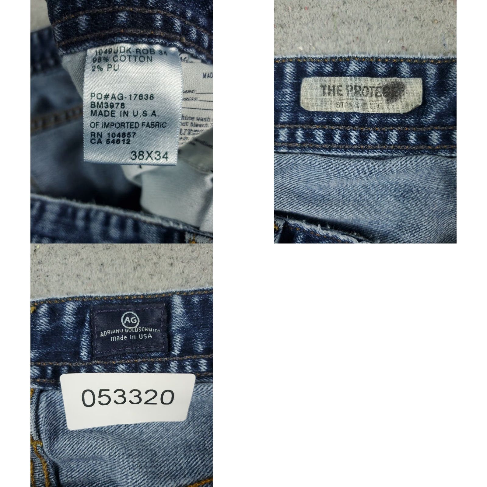 Denime AG Adriano Goldschmied Jeans Mens 38x28 Blue Straight Leg Denim Pants Size US 38 / EU 54 - 8 Thumbnail