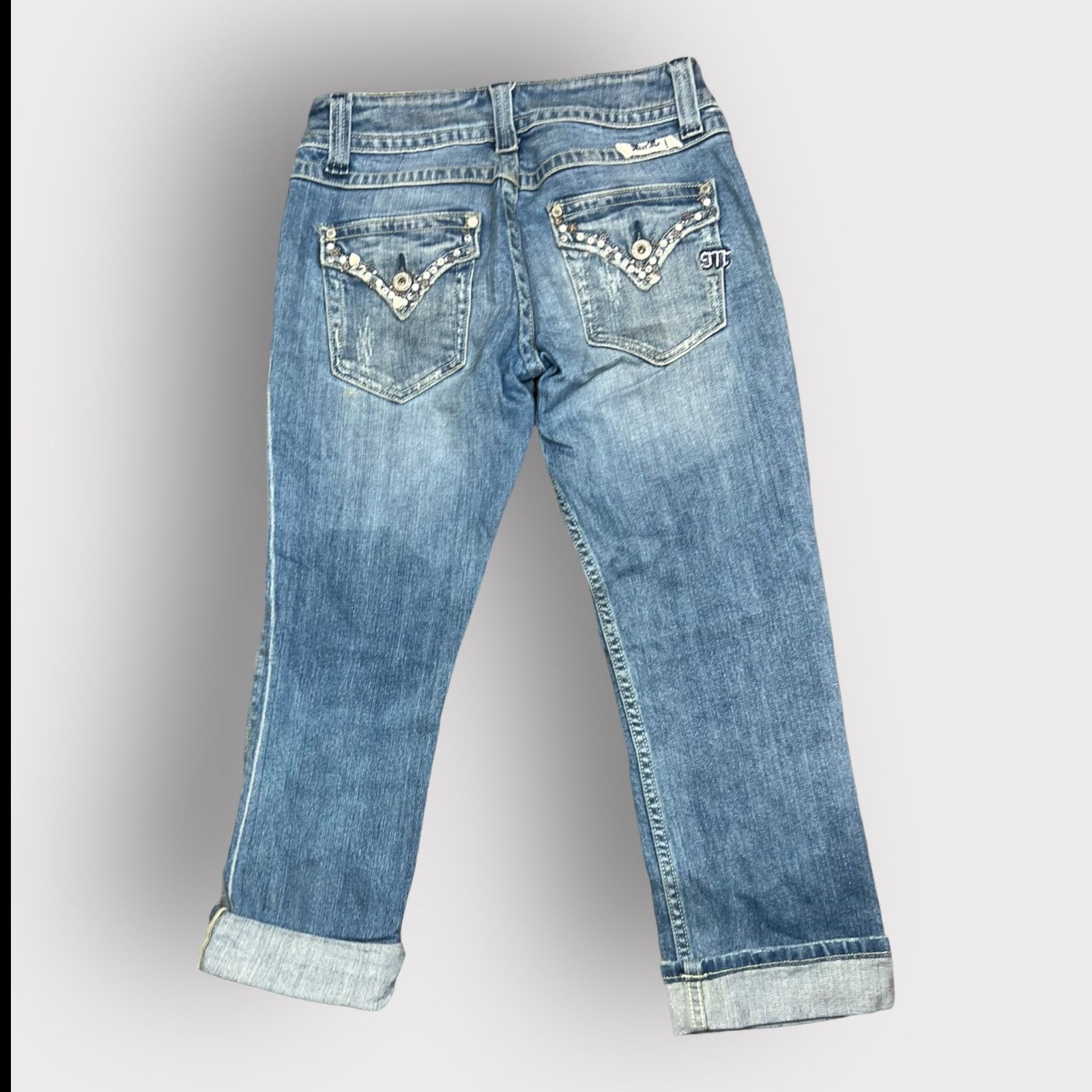 Nordstrom Miss Me Cropped Jeans Flap Pocket Medium Wash | Size 27 Size 27" / US 4 / IT 40 - 9 Thumbnail