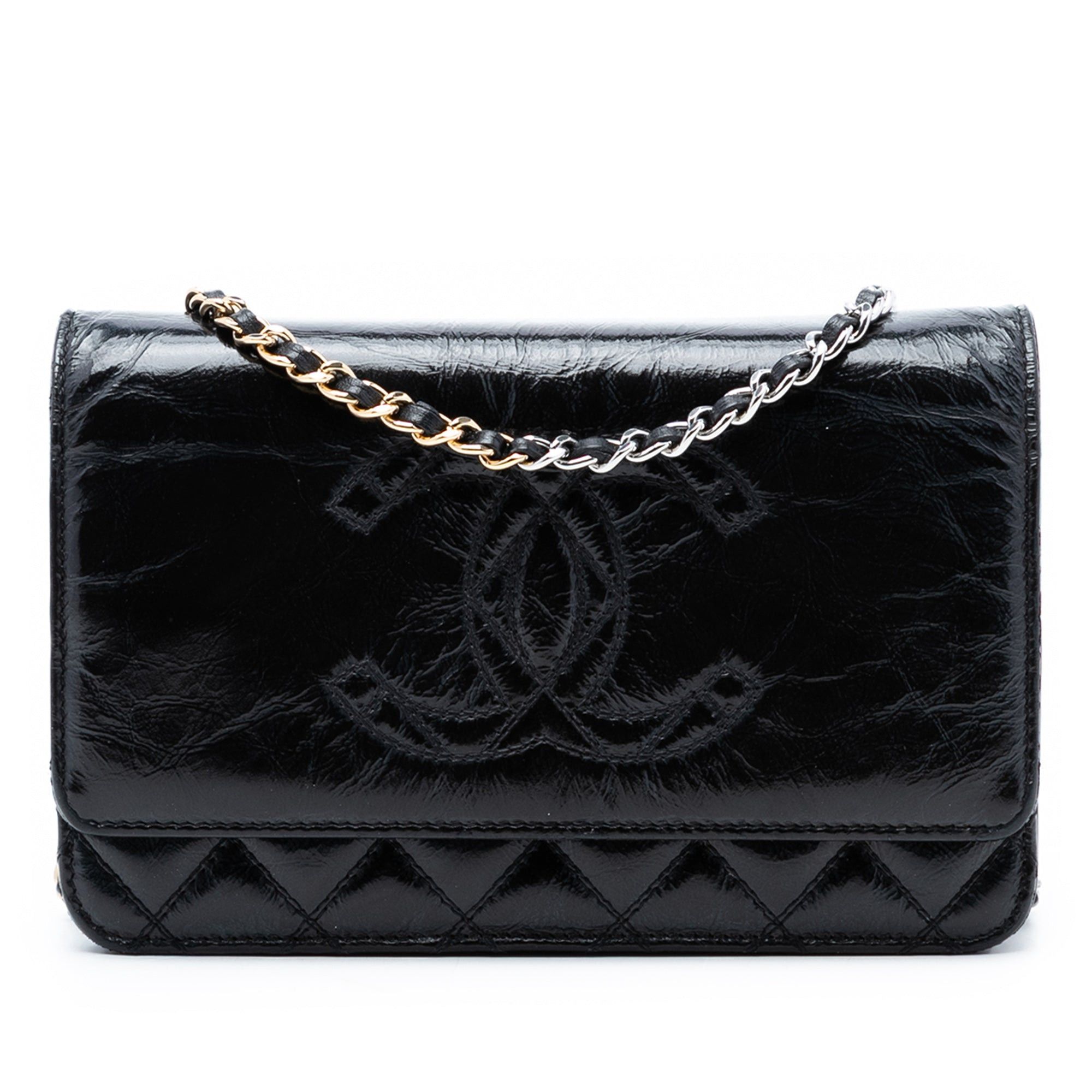 Chanel CC Quilted Shiny Aged Calfskin Wallet On Chain Size ONE SIZE - 1 Thumbnail