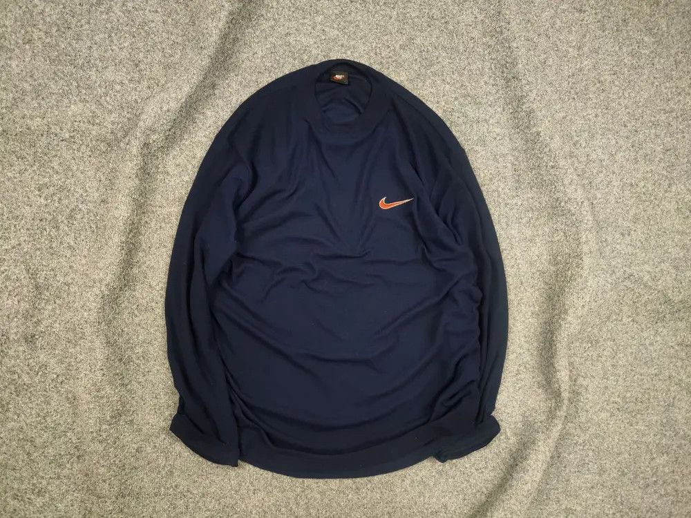 Nike Vintage 90's Nike Logo Navy blue Long sleeve Sweatshirt Size US M / EU 48-50 / 2 - 1 Thumbnail