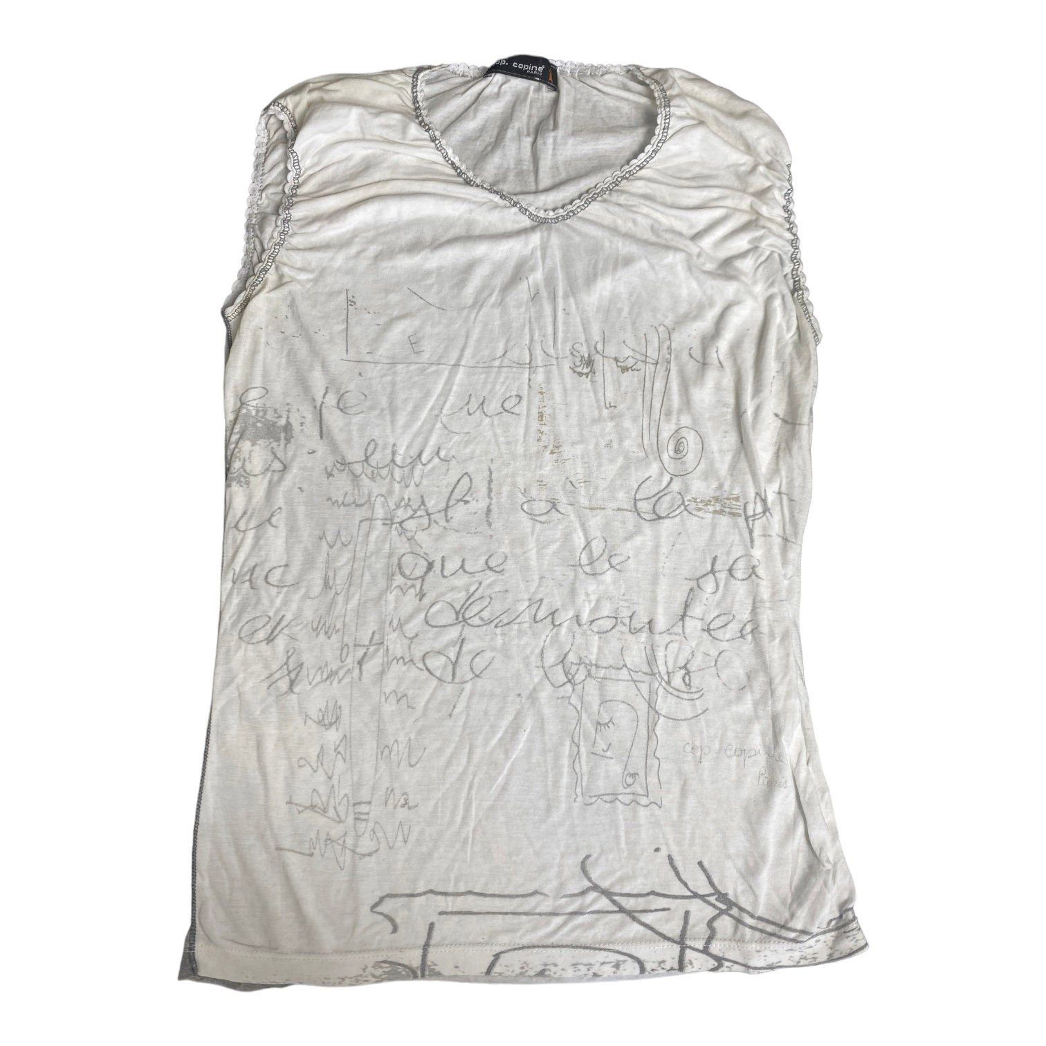 Cop Copine The Cop Copine Letter Drawing Top Size ONE SIZE - 1 Preview