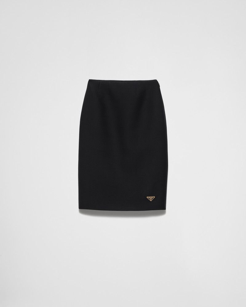 Prada o1B3y1r0526 Tricotine Skirt in Black Size 27" / US 4 / IT 40 - 1 Thumbnail