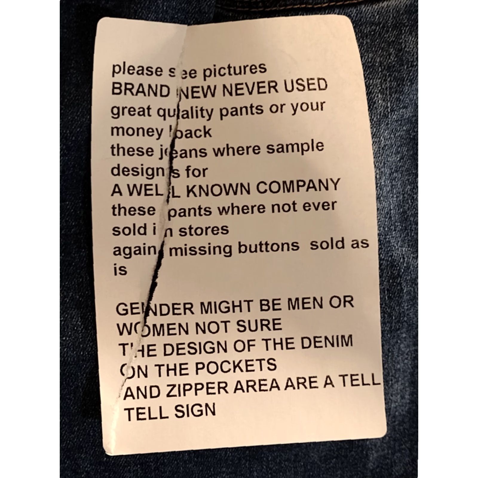 Denime Unbranded Jeans Cropped Blue 30x38 Denim Distressed? (adjusted) Size US 30 / EU 46 - 6 Thumbnail
