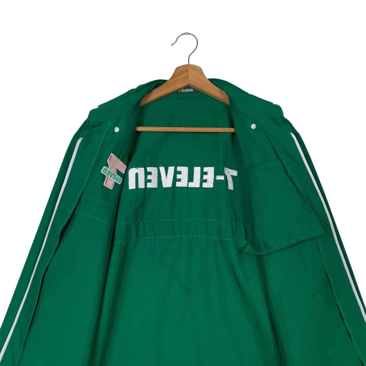 Japanese Brand 7-ELEVEN Big Logo Green Long Sleeve Uniform Jacket #2084-C91 Size US L / EU 52-54 / 3 - 12 Thumbnail
