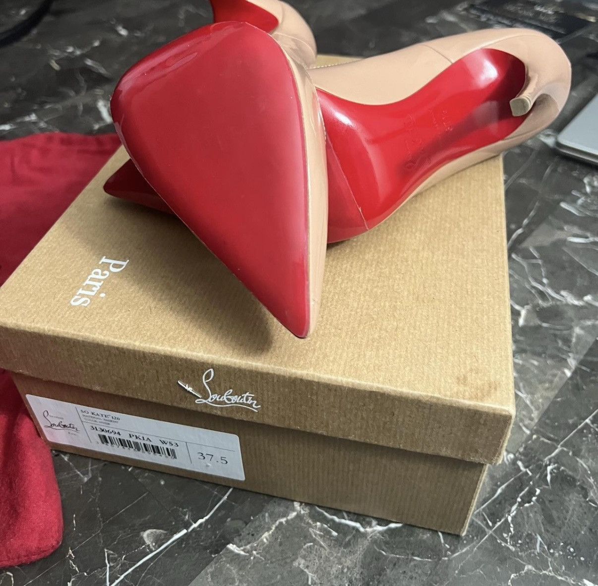 Christian Louboutin So Kate Nude Heels Size US 7.5 / IT 37.5 - 3 Thumbnail