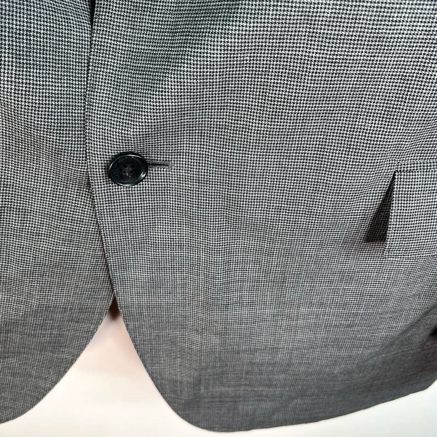 Bonobos VINTAGE Bonobos Italian Wool Houndstooth Sport Coat Men SZ 54R Blk/Wht Blazer 90s Size 54R - 5 Thumbnail