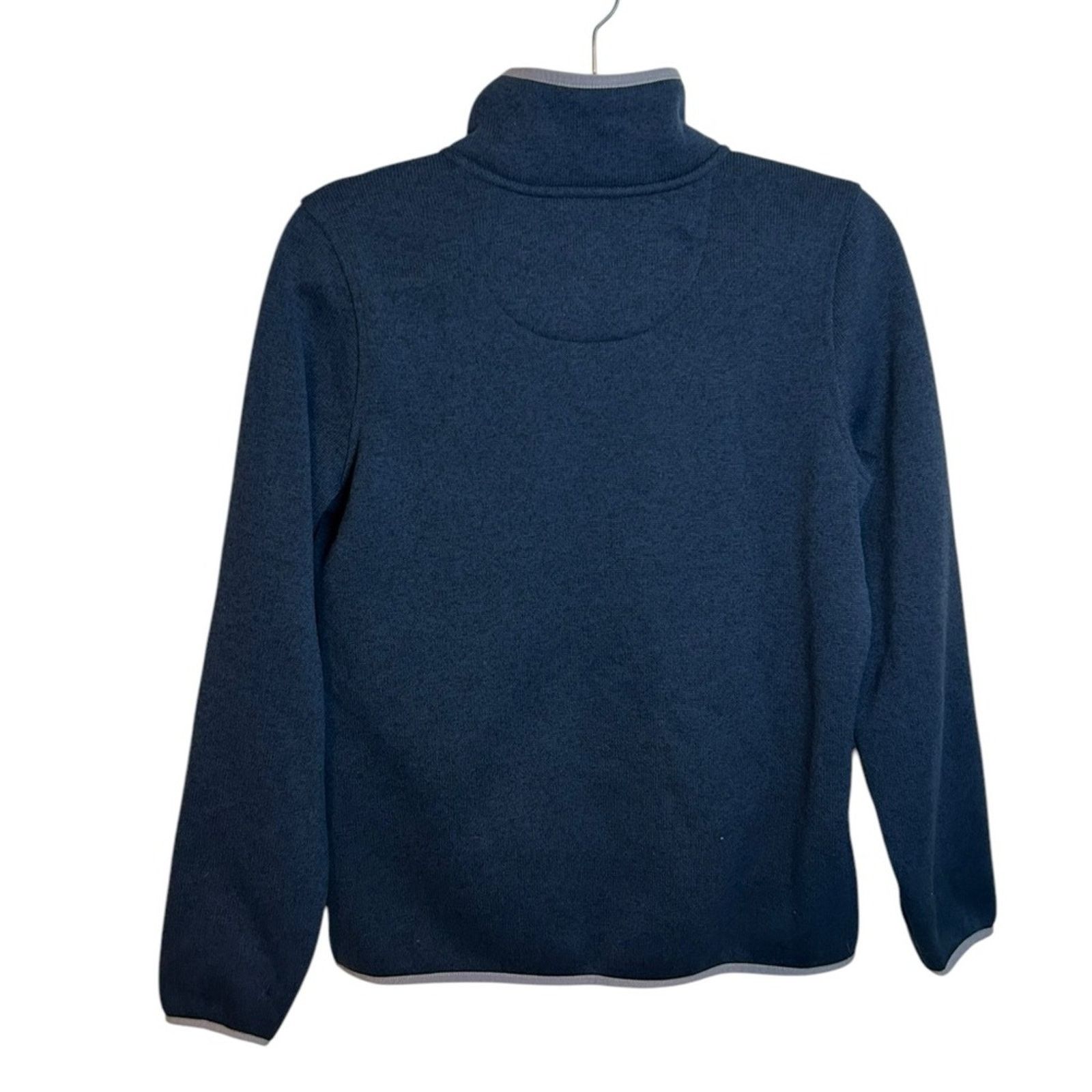 L.L. Bean LL Bean Navy Blue Quarter Snap Pullover Fleece Size S / US 4 / IT 40 - 2 Thumbnail