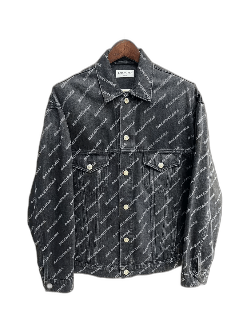 Balenciaga Balenciaga Black Print Denim Jacket-2505 Size US S / EU 44-46 / 1 - 1 Thumbnail