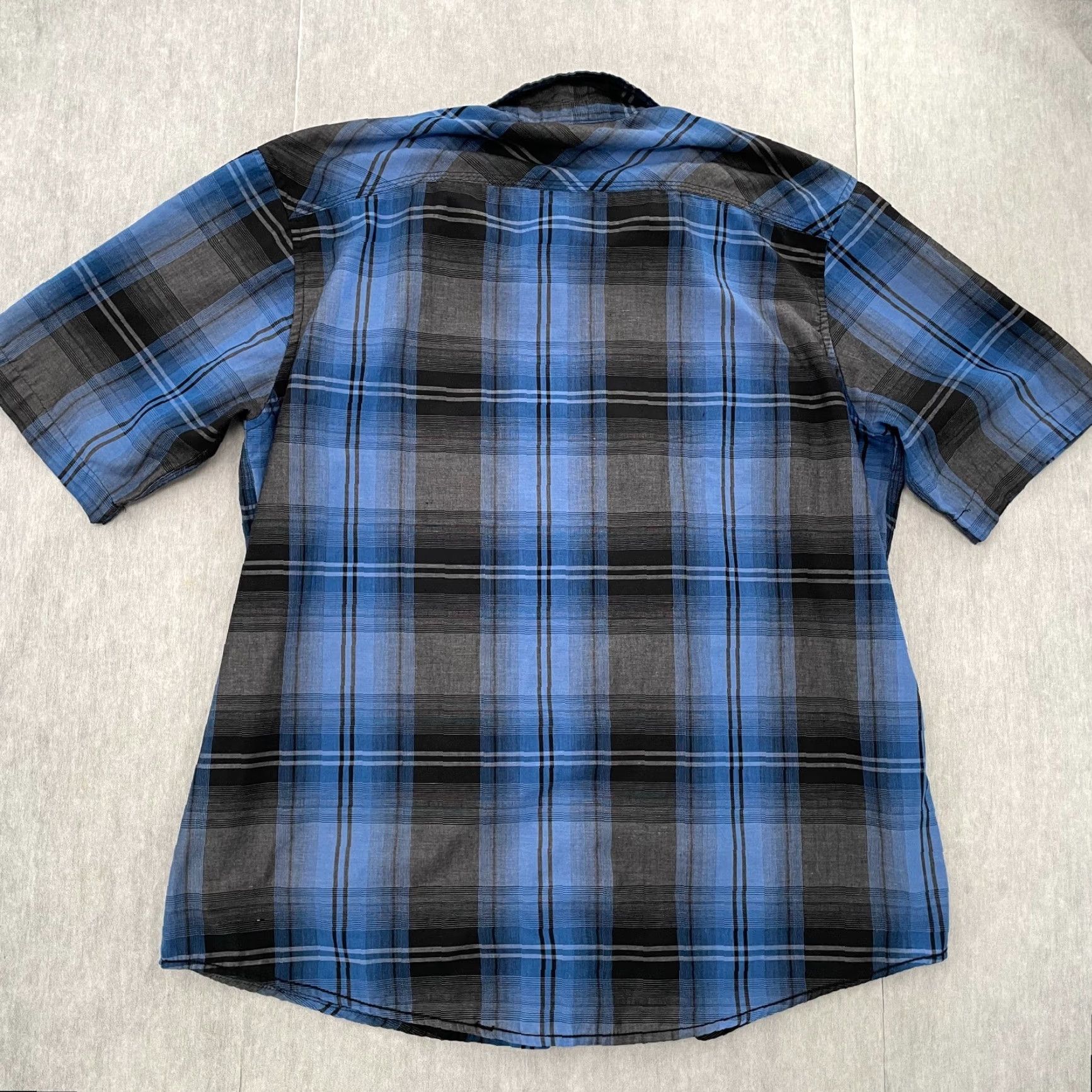 Mercedes-Benz Mercedes-Benz USA Collection Shirt Adult 2XL Blue Plaid Button-Up Short Sleeve Shirt Size US XXL / EU 58 / 5 - 2 Thumbnail