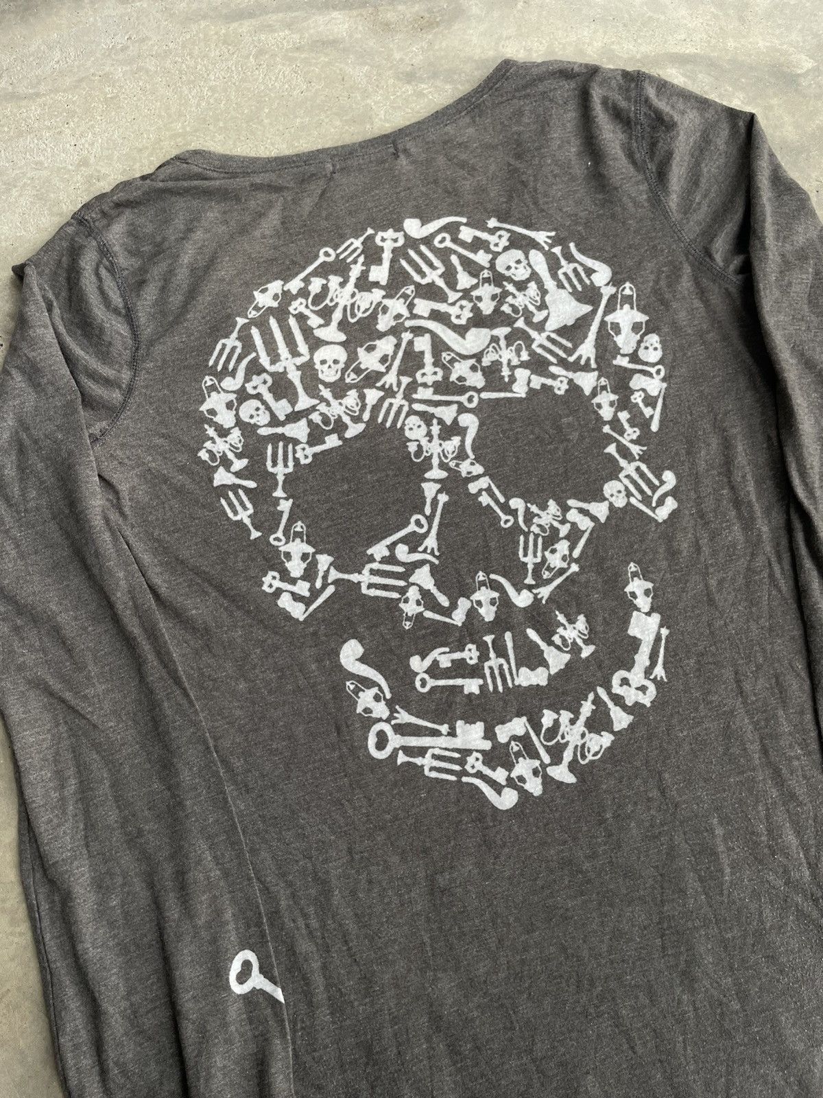 14th Addiction × If Six Was Nine × Japanese Brand Vintage Barak Skull Longsleeve Ifsixwasnine Size M / US 6-8 / IT 42-44 - 2 Thumbnail