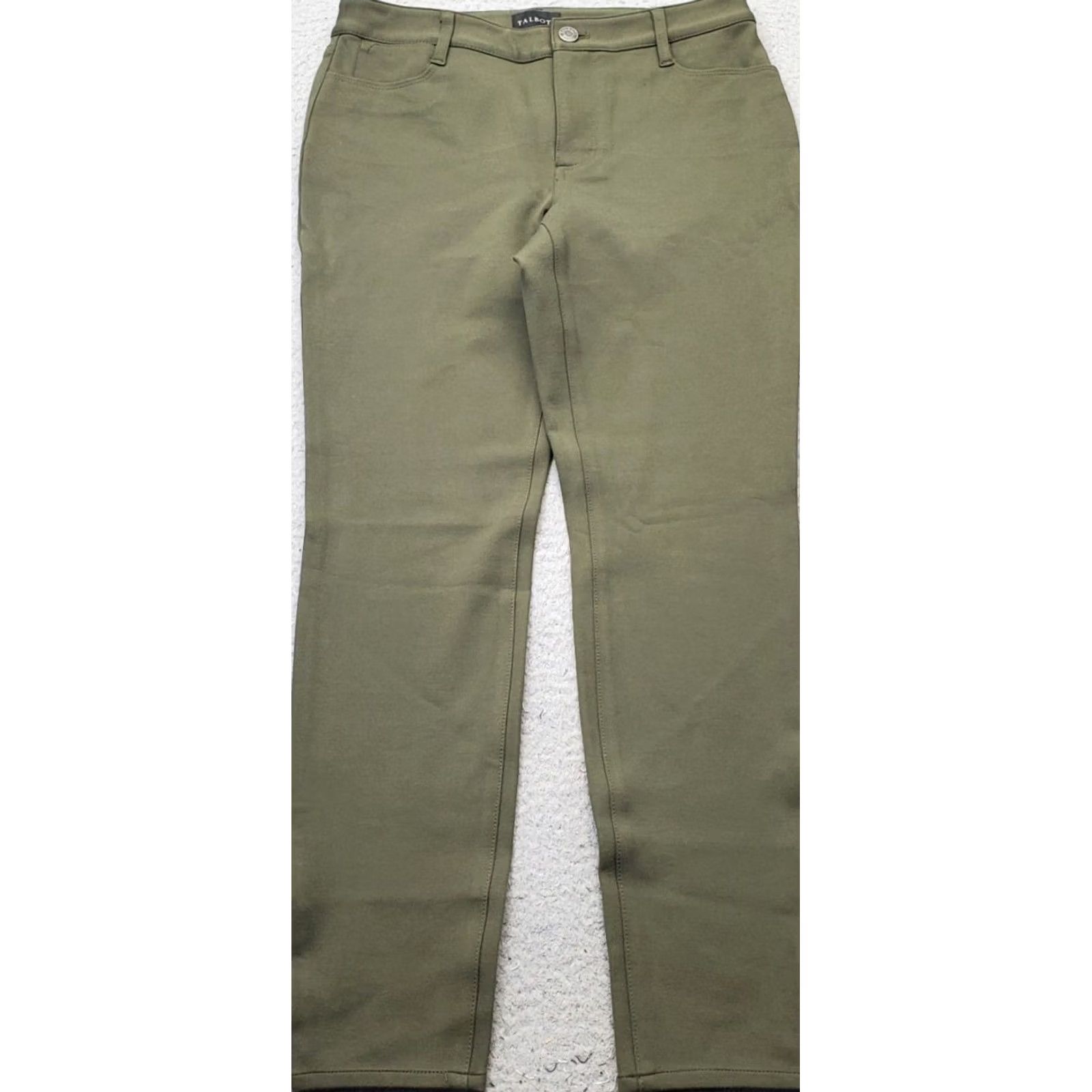 Talbots Talbots Womens 2P Petite Green Soho 5 Pocket Jegging Pants Slim Fit Size 26" / US 2 / IT 38 - 2 Thumbnail