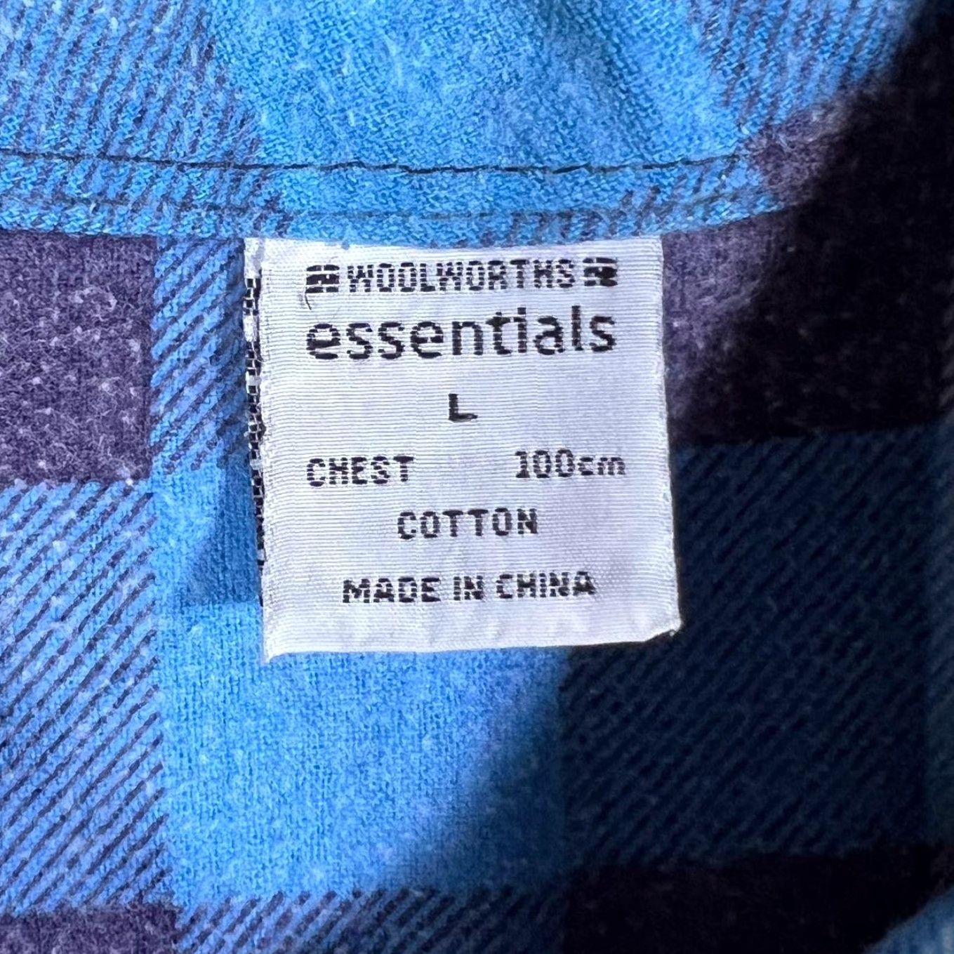 Vintage VINTAGE Woolworths Blue Mix Plaid Check Long Sleeve Button-Up Shirt L Mens XL Fit Regular 100% Cotton Flannel Size US L / EU 52-54 / 3 - 4 Thumbnail