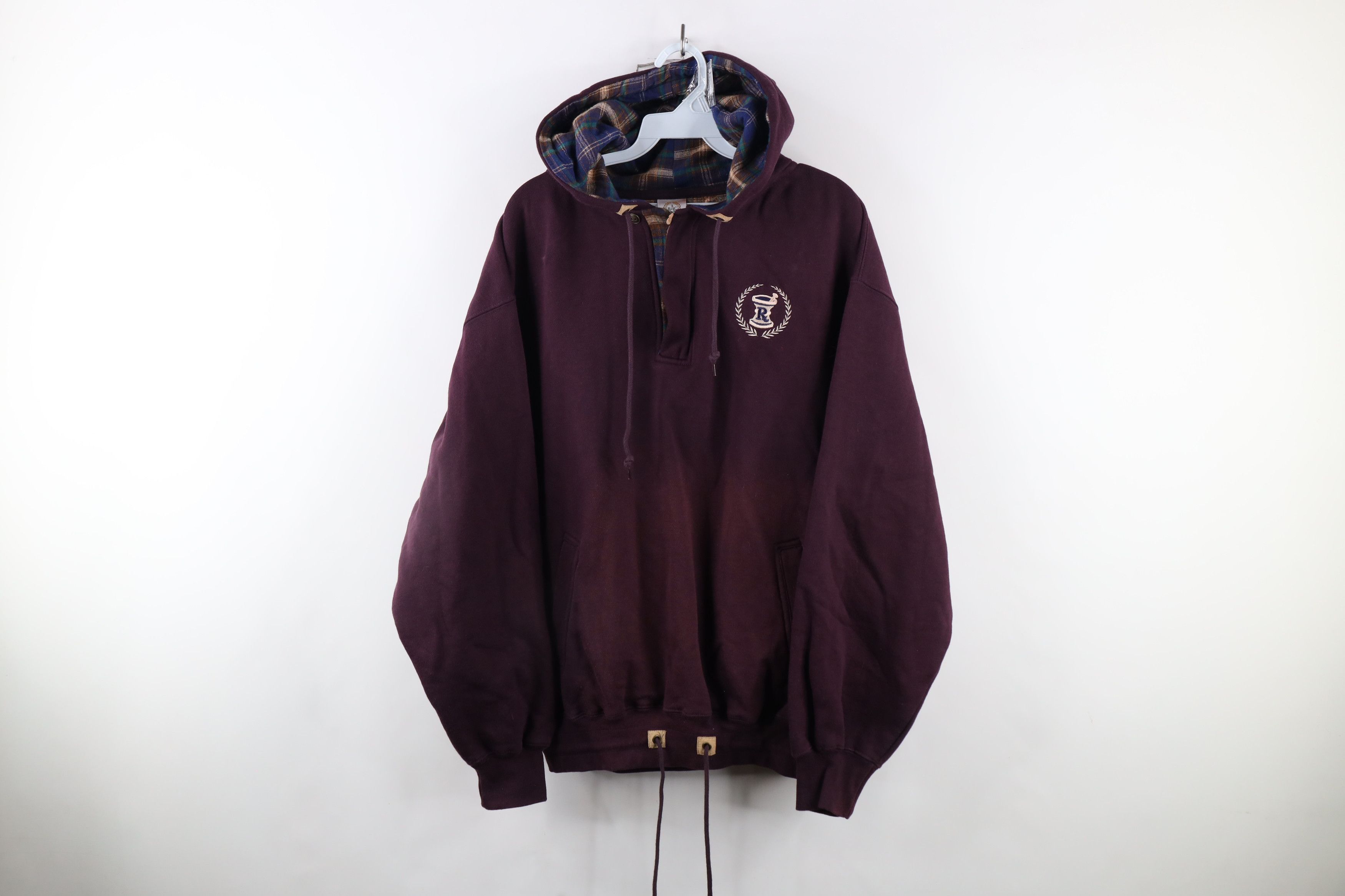 Vintage Vintage 90s Streetwear Heavyweight Pharmacist Hoodie Purple Size US M / EU 48-50 / 2 - 1 Thumbnail