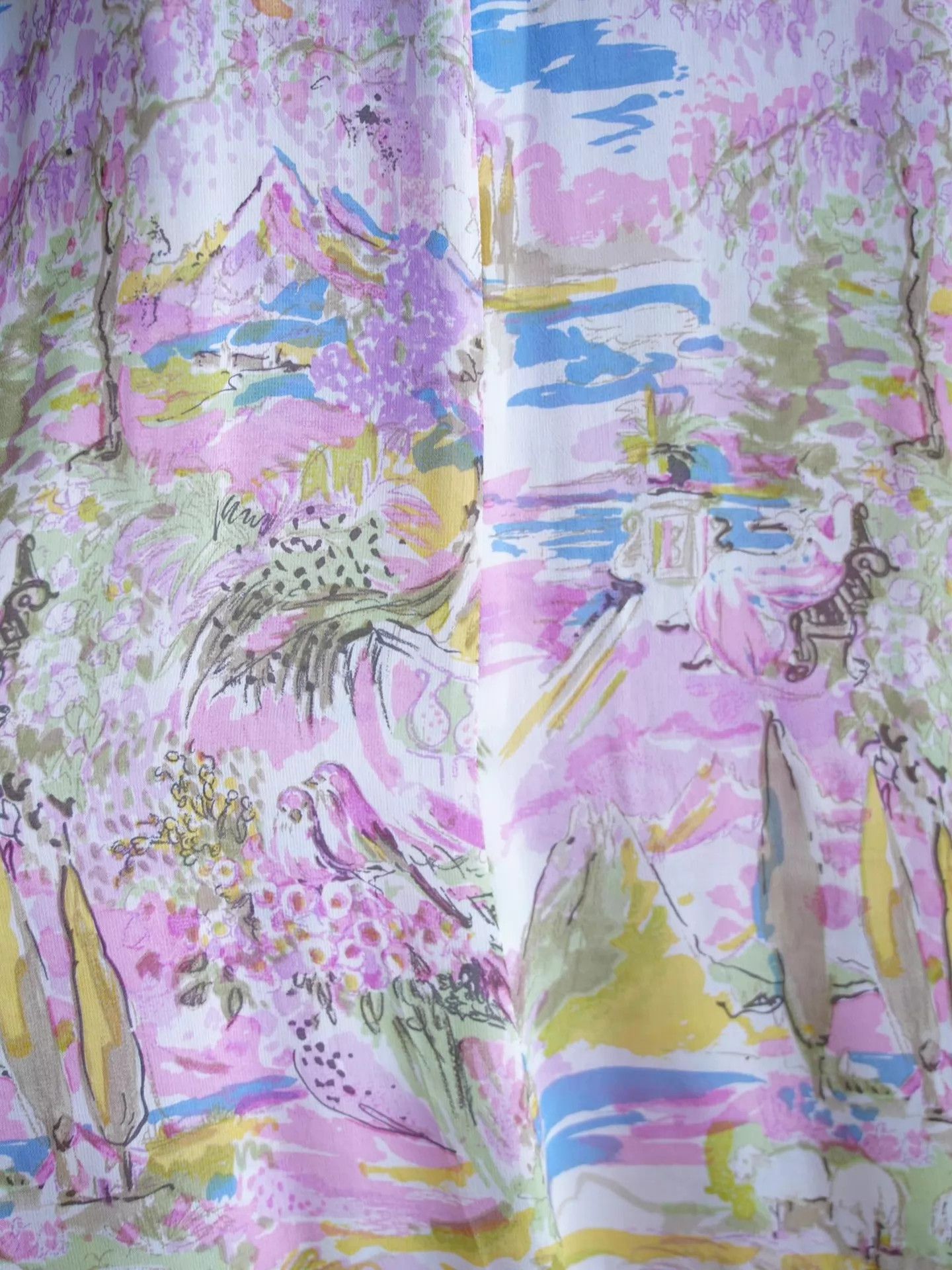 Fendi Fendi Vintage Pink Tuscany Print Dress FR40/M-L Size M / US 6-8 / IT 42-44 - 7 Thumbnail