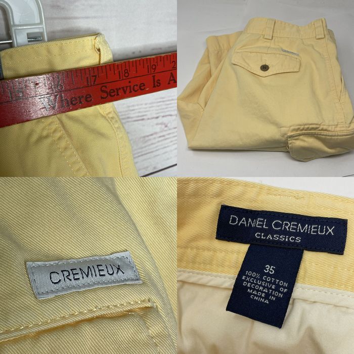 Cremieux Daniel Cremieux Mens Shorts Sz 35 Yellow 100% Cotton 35x9 ...