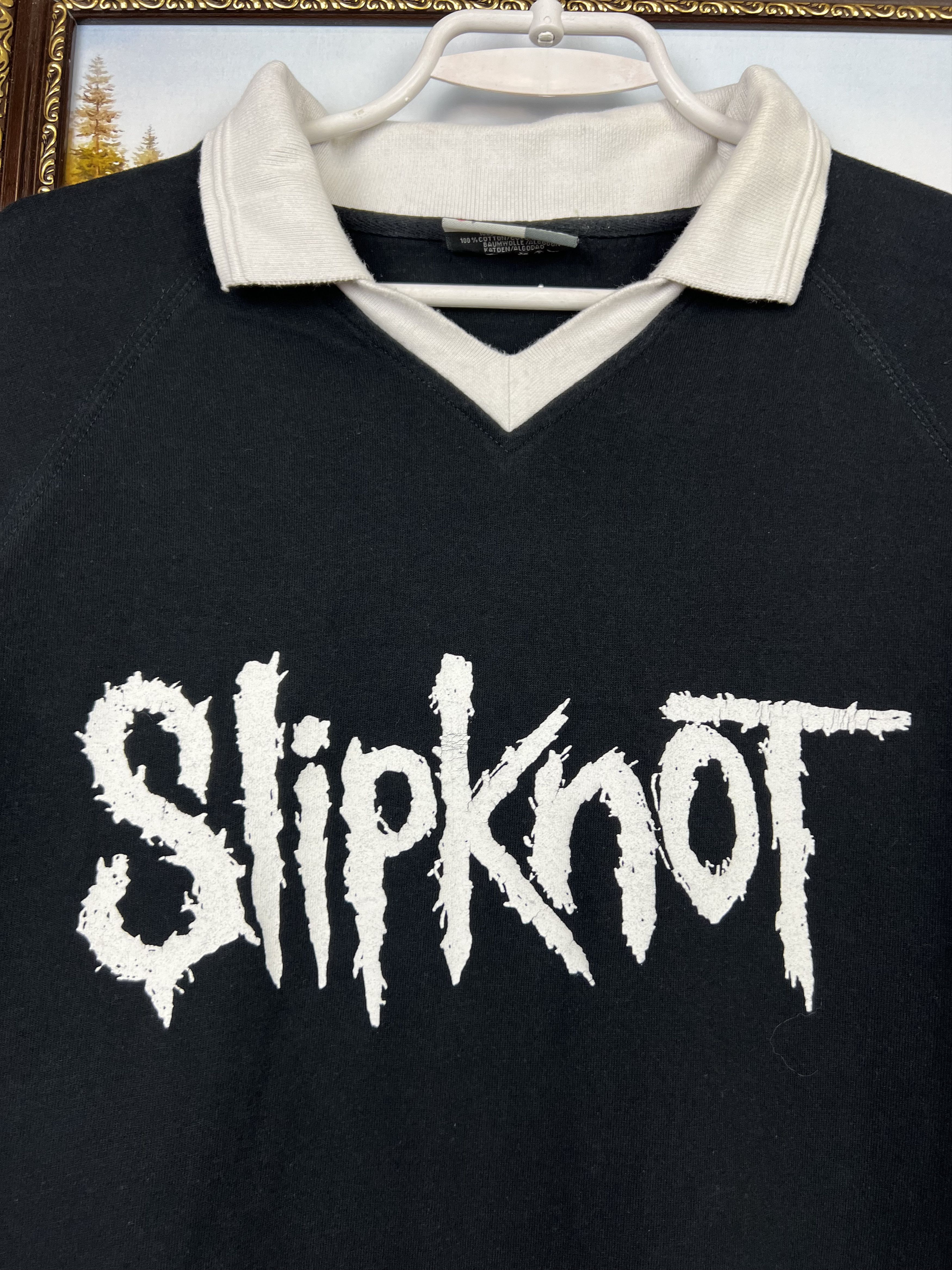 Vintage Vintage 00's Slipknot Polo Maggot Shirt Band Over Print Size US L / EU 52-54 / 3 - 5 Thumbnail