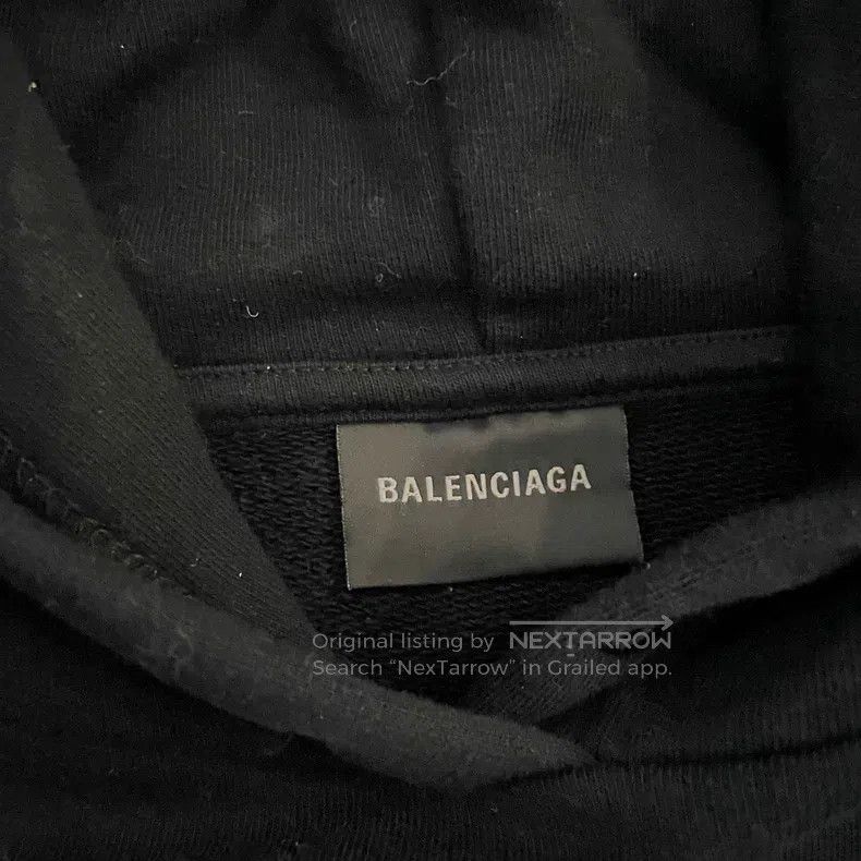 Balenciaga Balenciaga Black Front and Back Graffiti Logo Hooded Sweat Size US XS / EU 42 / 0 - 3 Thumbnail