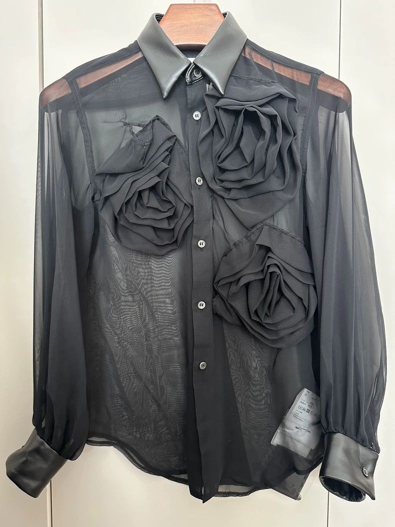 Comme des Garcons Comme Des Garcons Rose Patchwork Long Sleeve Shirt for Aut Size S / US 4 / IT 40 - 2 Thumbnail