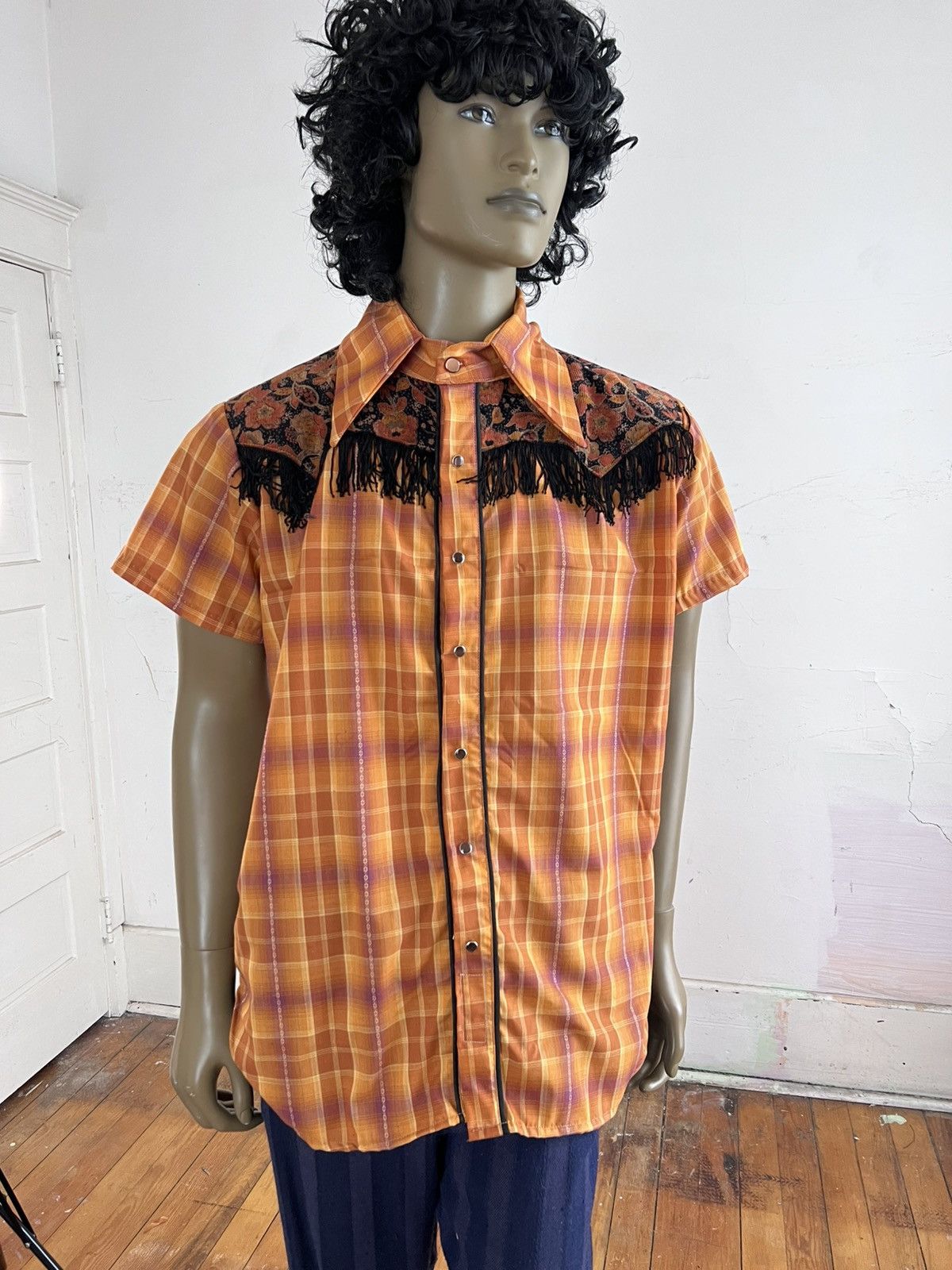 Plaid Cowboy Shirt by Anna Herman L USA