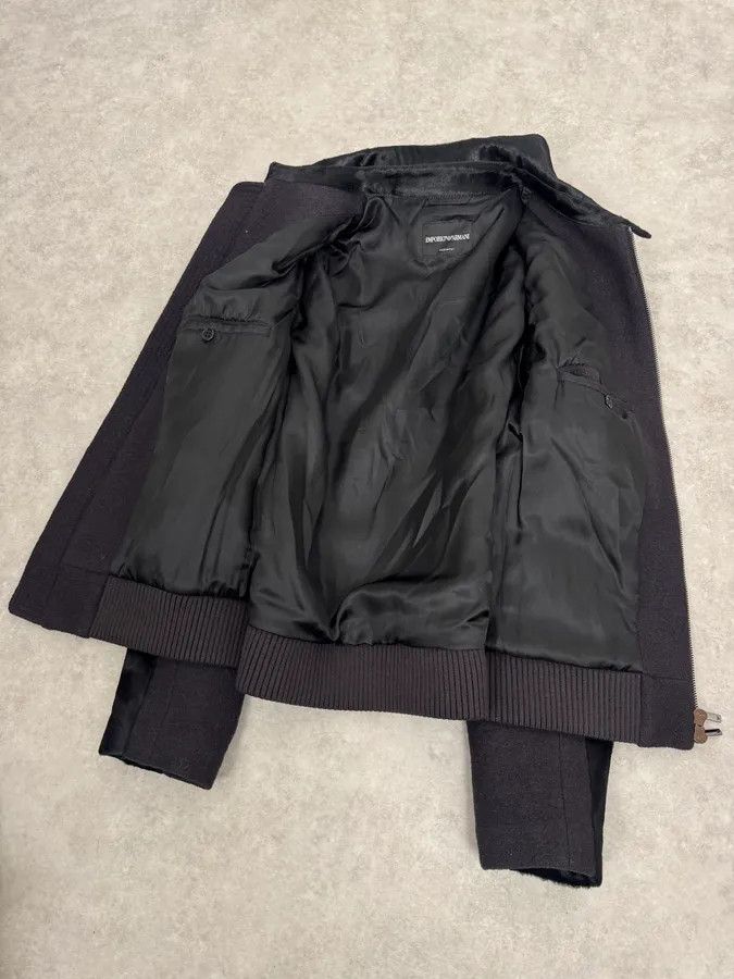 Emporio Armani FW2014 Emporio Armani Grey Wool & Black Pony Hair Jacket Size US L / EU 52-54 / 3 - 7 Thumbnail