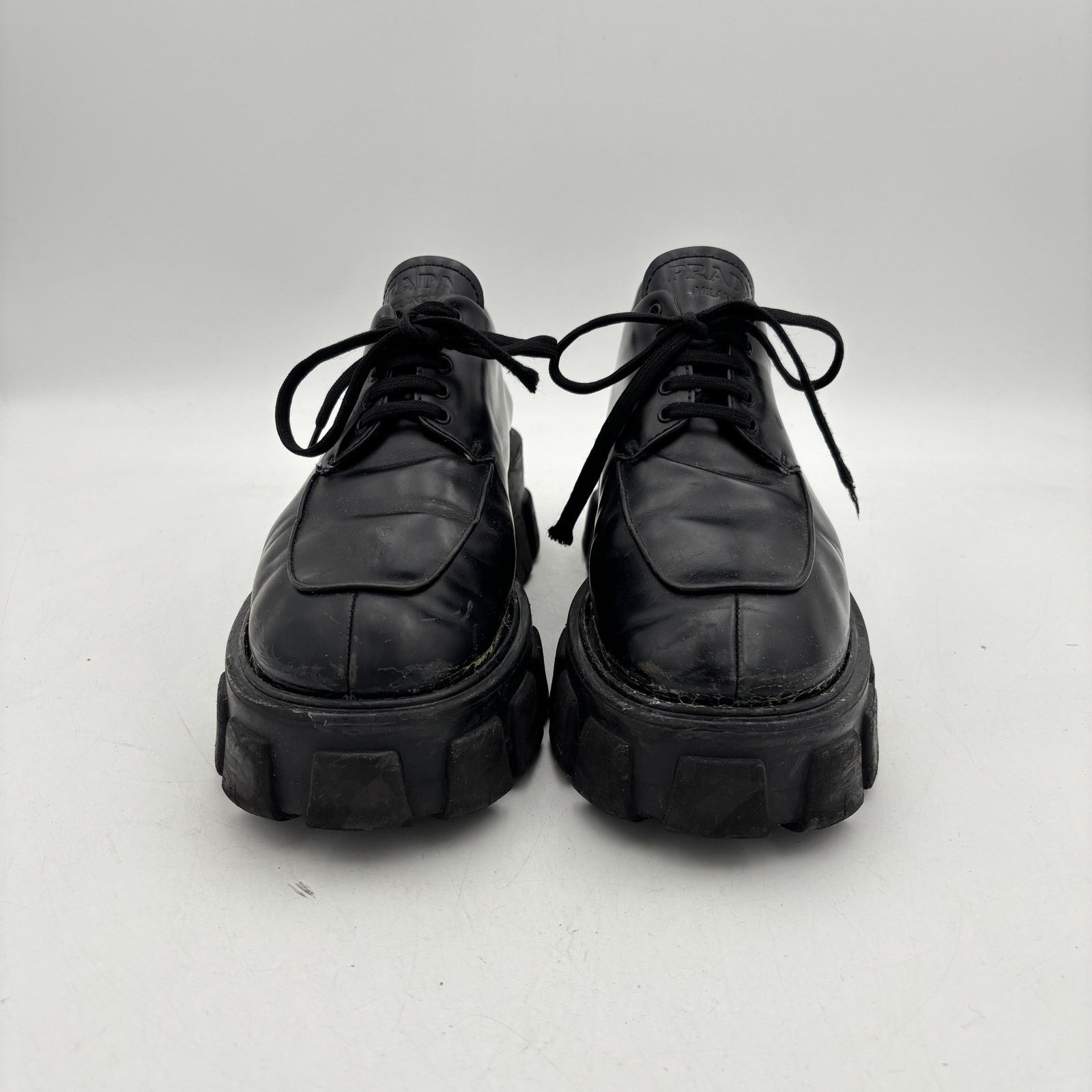 Prada Prada Monolith Brushed Leather Thick Sole Shoes Mens 41 US 8 Size US 8 / EU 41 - 2 Thumbnail