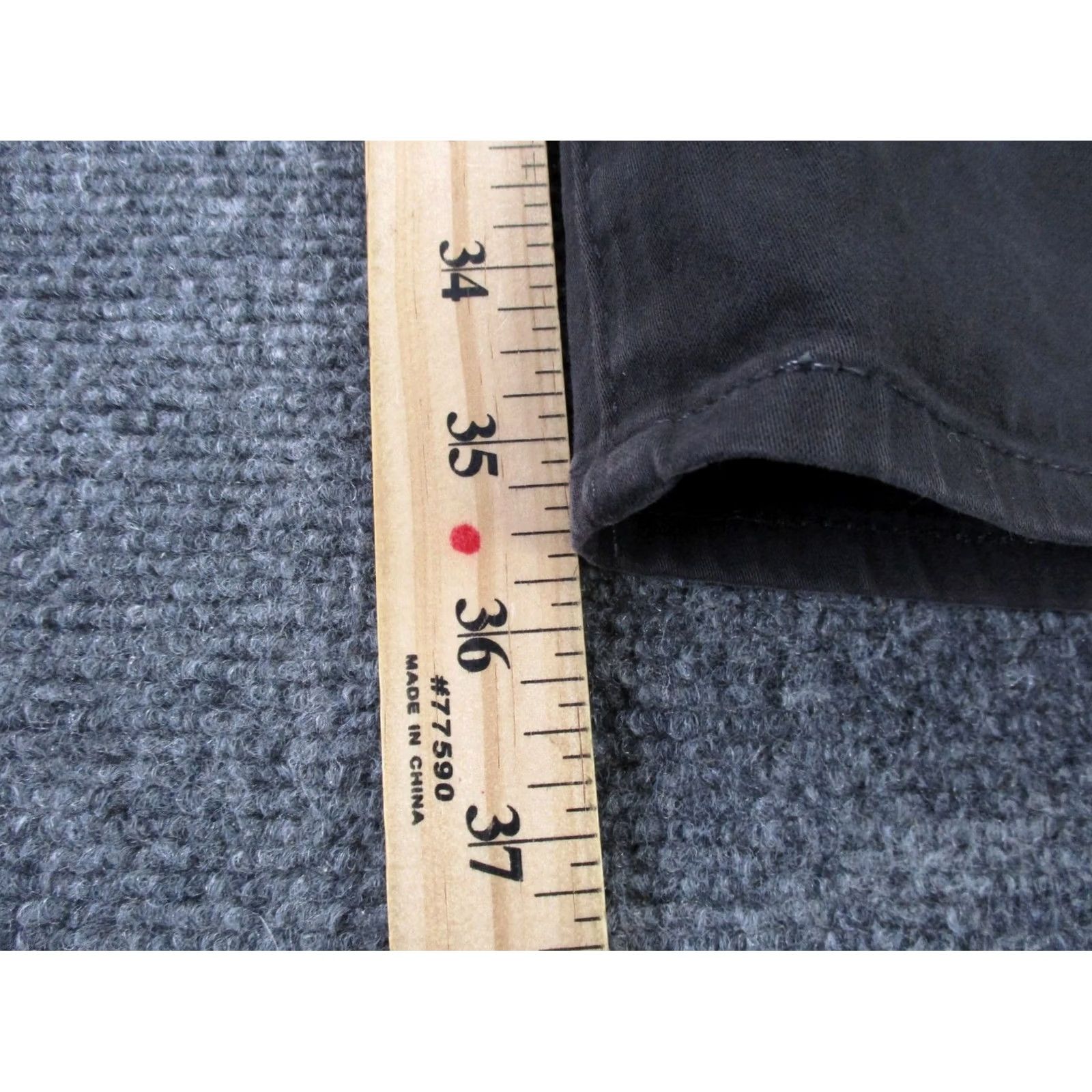 Denime AG Adriano Goldschmied Jeans Men's 36 X 34 Black Denim Straight 5-Pocket Stretch Regular Jeans Mens Black Size US 36 / EU 52 - 4 Thumbnail