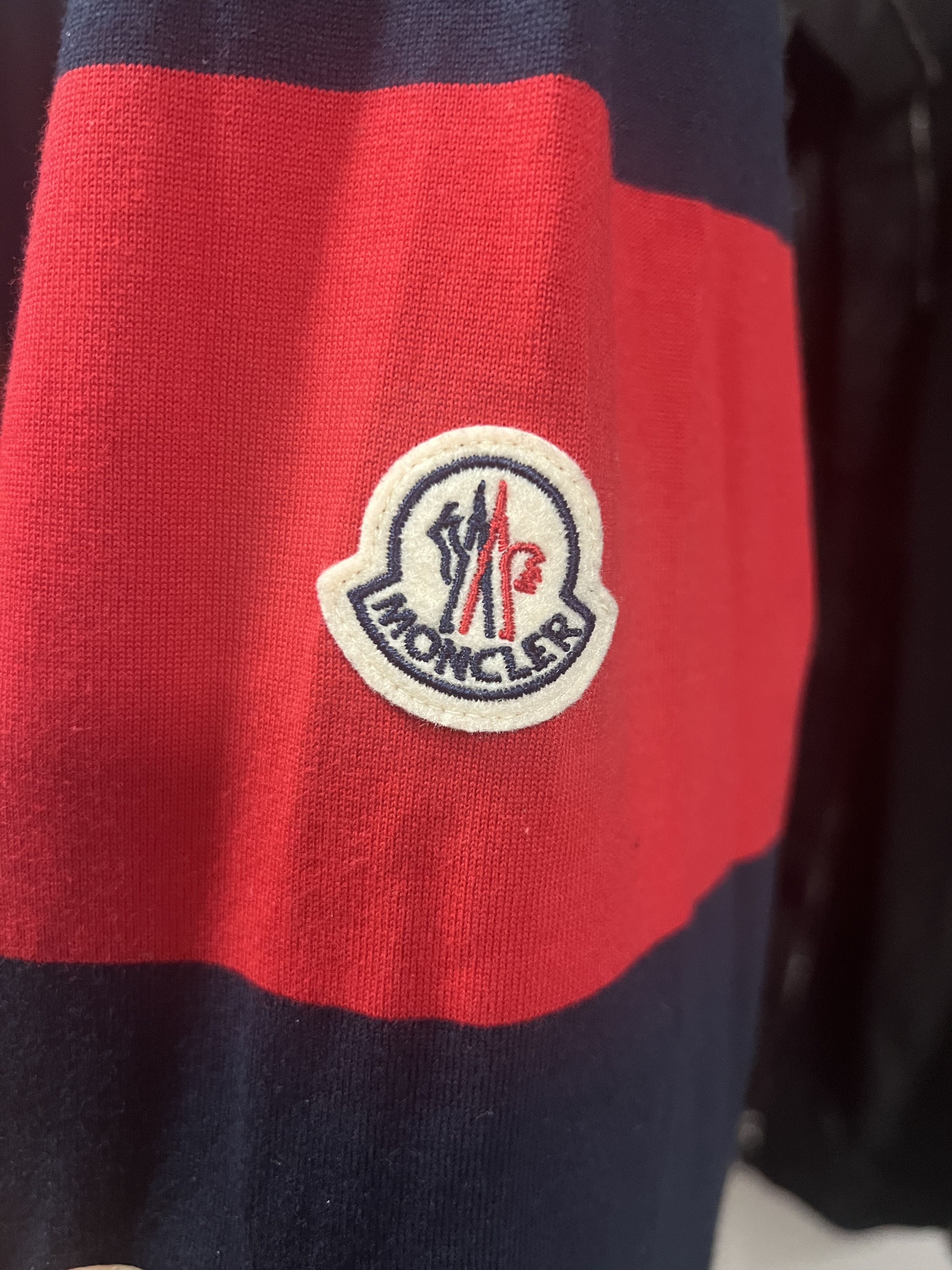 Moncler LS striped rugby jumper. Size US XL / EU 56 / 4 - 1 Thumbnail