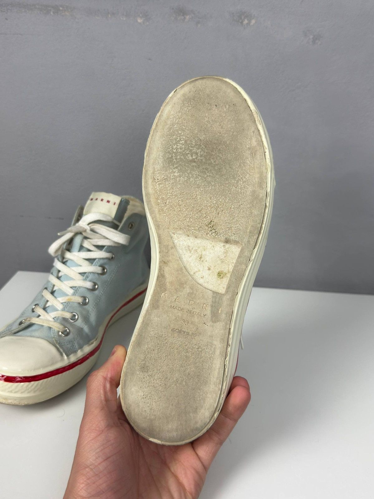 Marni Marni High Top Canvas Sneakers EU 39 Logo Size US 8 / IT 38 - 10 Thumbnail