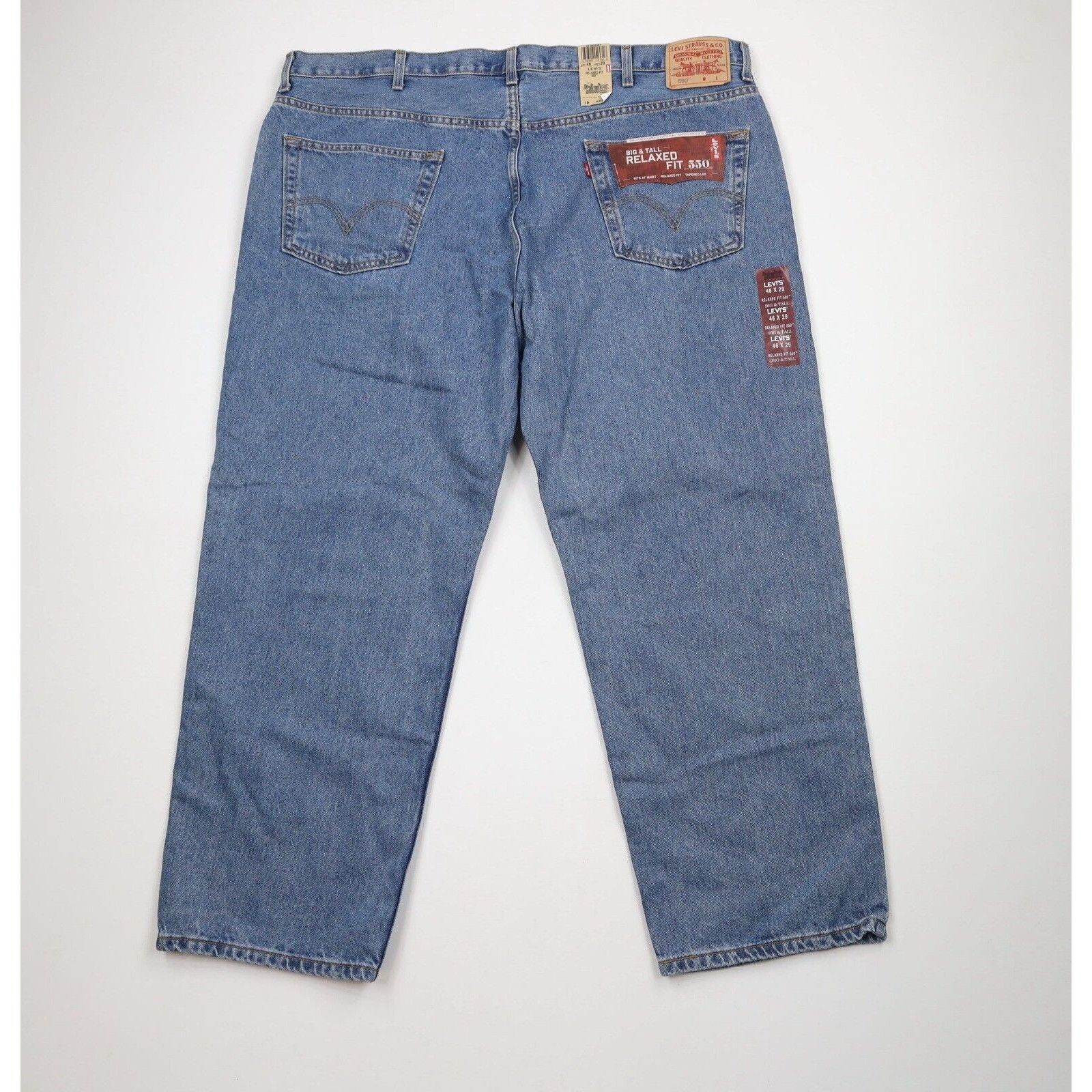 Levi's × Vintage Deadstock Vintage Y2K Levis 550 Relaxed Fit Denim Jeans Size US 44 / EU 60 - 10 Thumbnail
