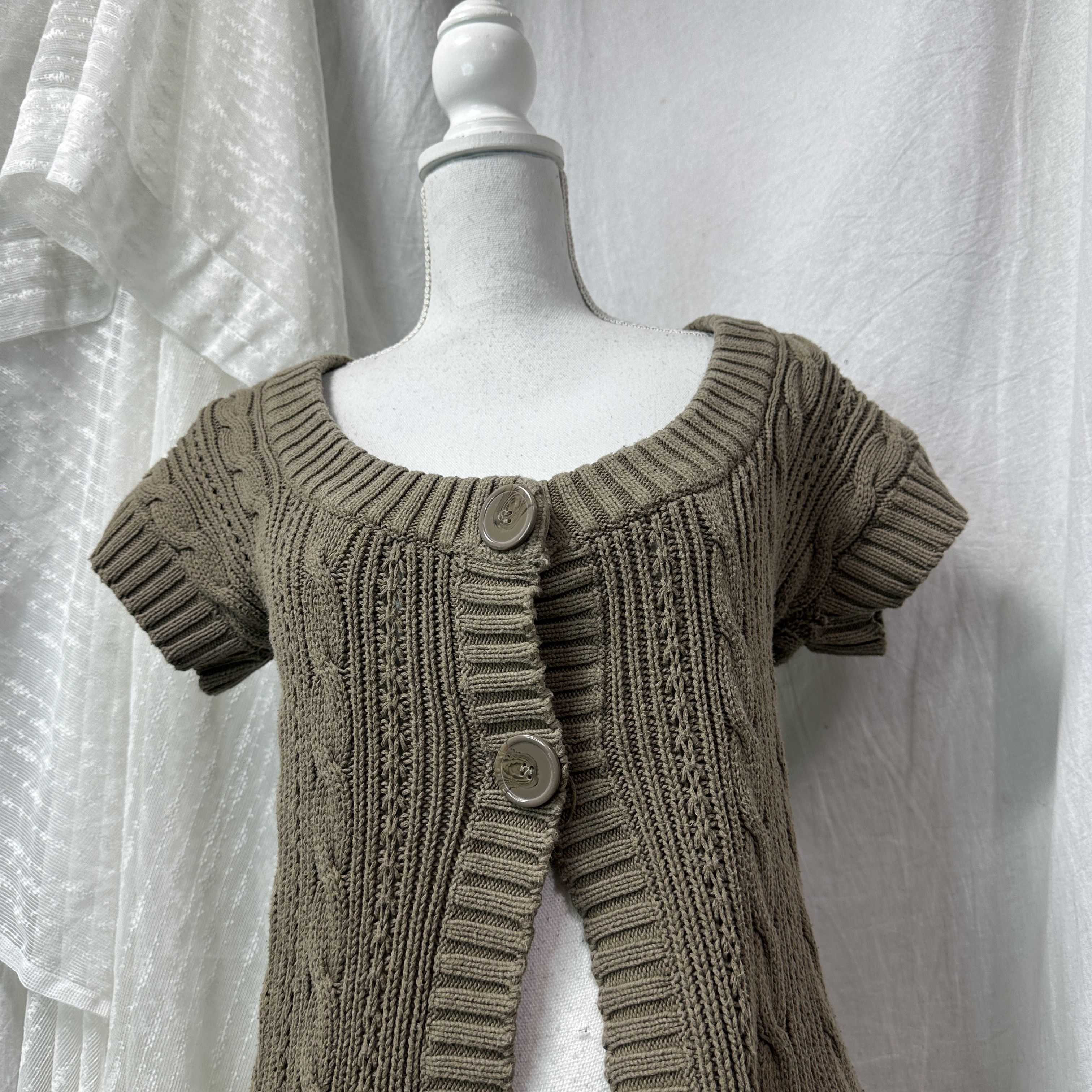 Vintage Vintage Big Buttons Button Up Sweater Cardigan Y2K Size M / US 6-8 / IT 42-44 - 5 Thumbnail