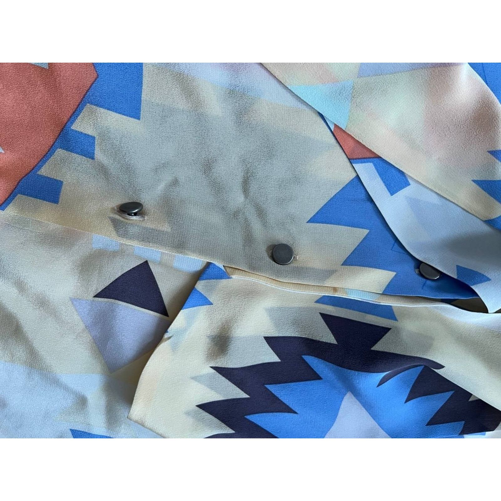 Hunter Hunter Dixon Yellow USA made Blouse‎ Tie Neckline M A001846 Size M / US 6-8 / IT 42-44 - 6 Thumbnail