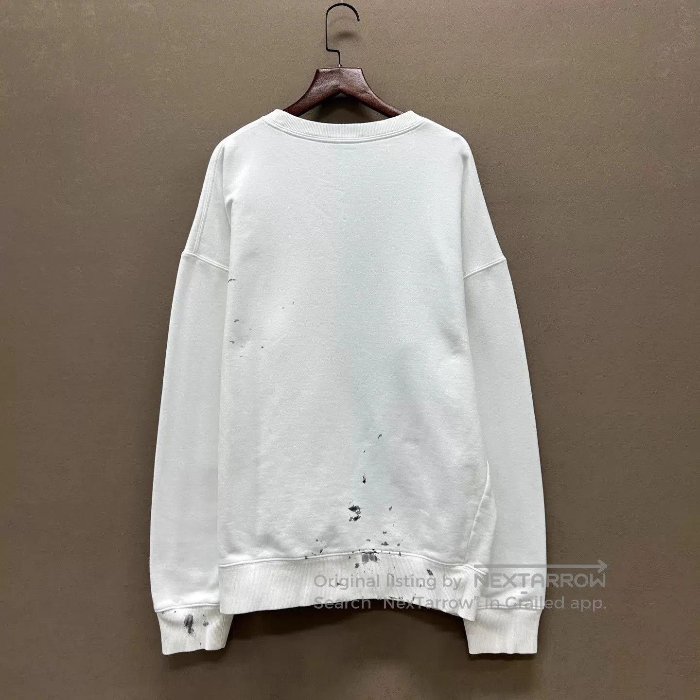 Dior White Oversized Sweatshirt with Paint Splatter Design. Size US XS / EU 42 / 0 - 2 Thumbnail