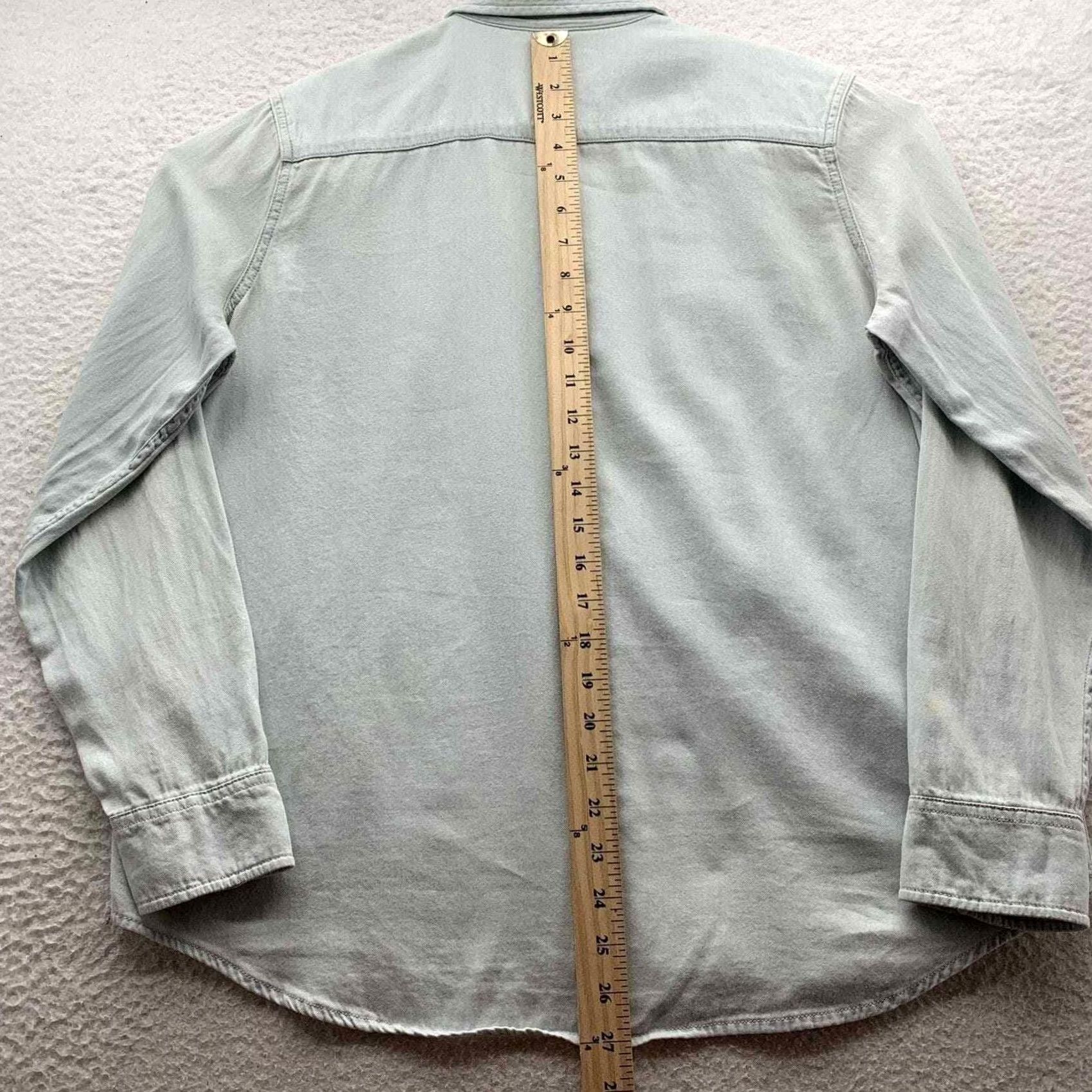 Lucky Brand Lucky Brand Pearl Snap Shirt Womens Large L Distressed Acid Wash Yoked Western Size L / US 10 / IT 46 - 7 Thumbnail