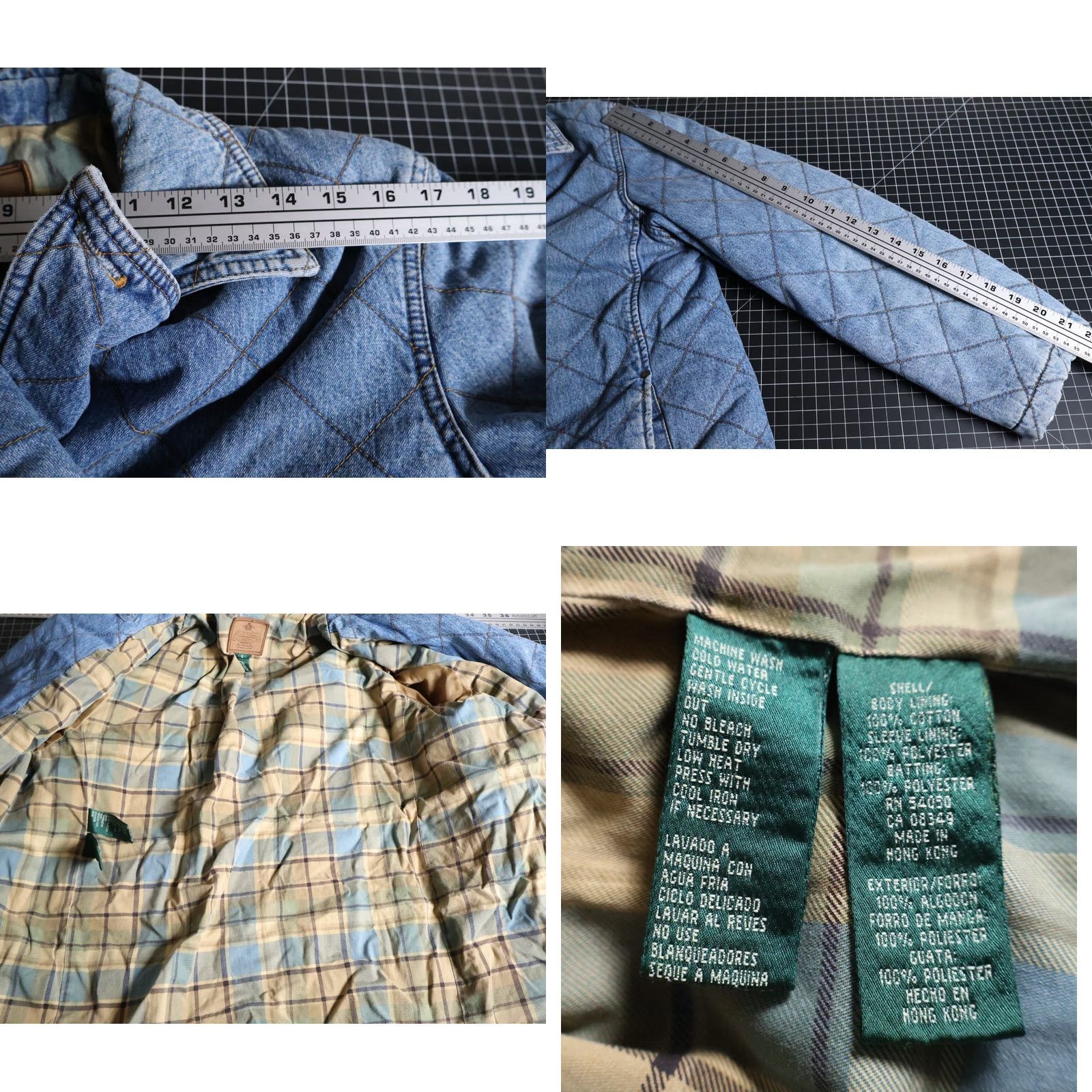 Vintage Lauren Jeans Co. Polo Ralph Blue Quilted Double Breasted Peacoat Women's Small Size 28" / US 6 / IT 42 - 9 Thumbnail