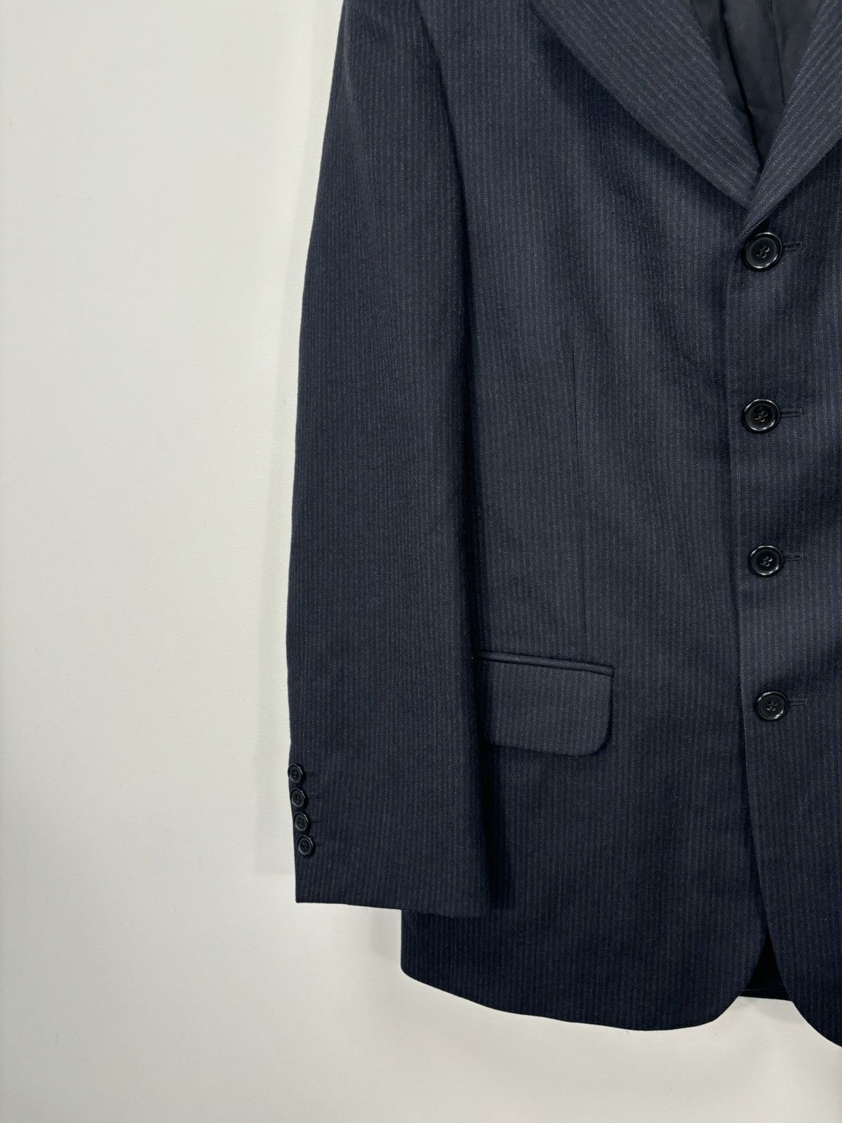 Emanuel Ungaro Vintage Emanuel Ungaro Men’s Striped Wool Blazer Jacket Size 46R - 6 Thumbnail