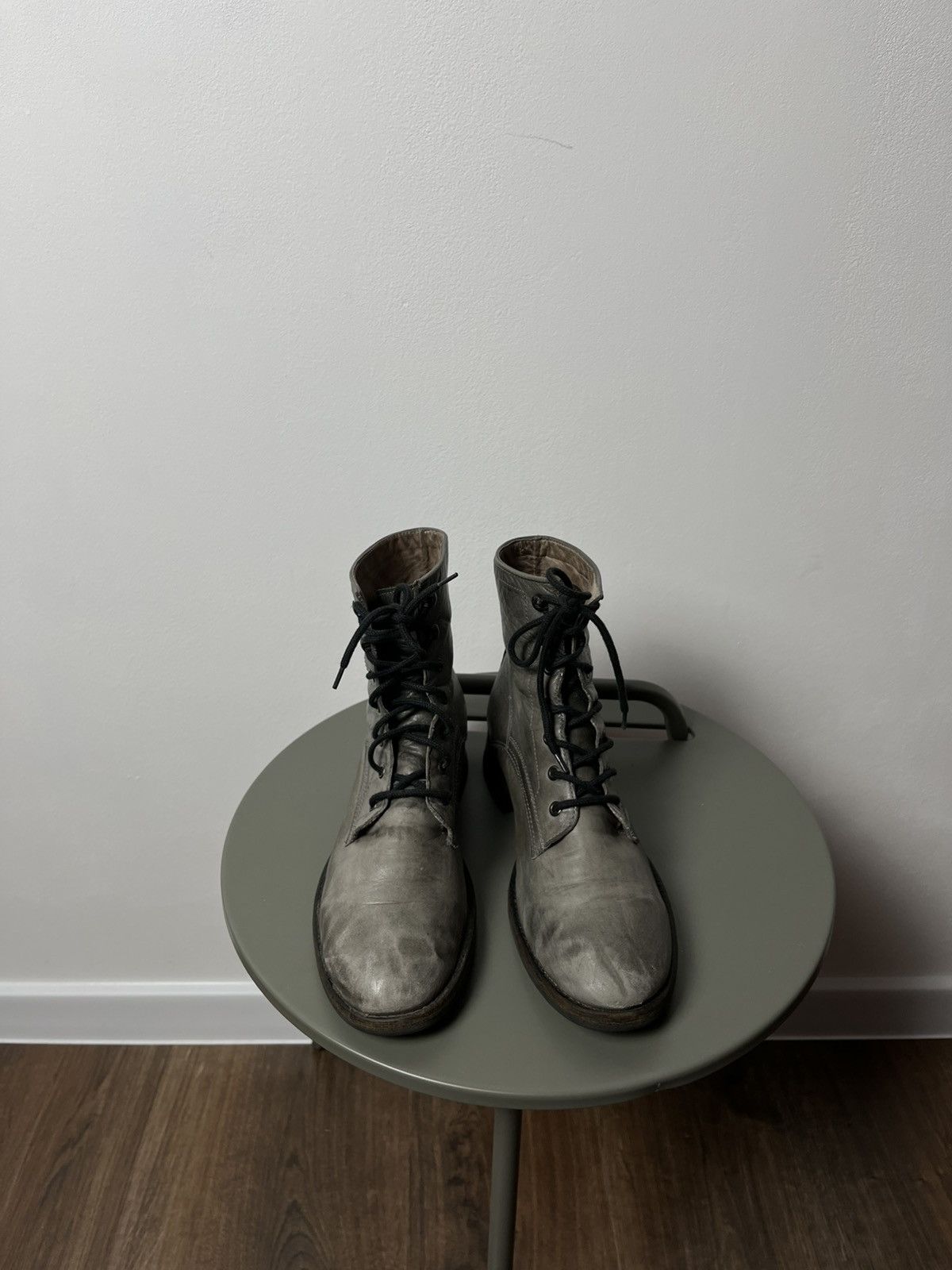 Japanese Brand × Vintage Buffalo Women’s Distressed Gray Leather Boots EU 40 / US 9 Size US 9 / IT 39 - 3 Thumbnail