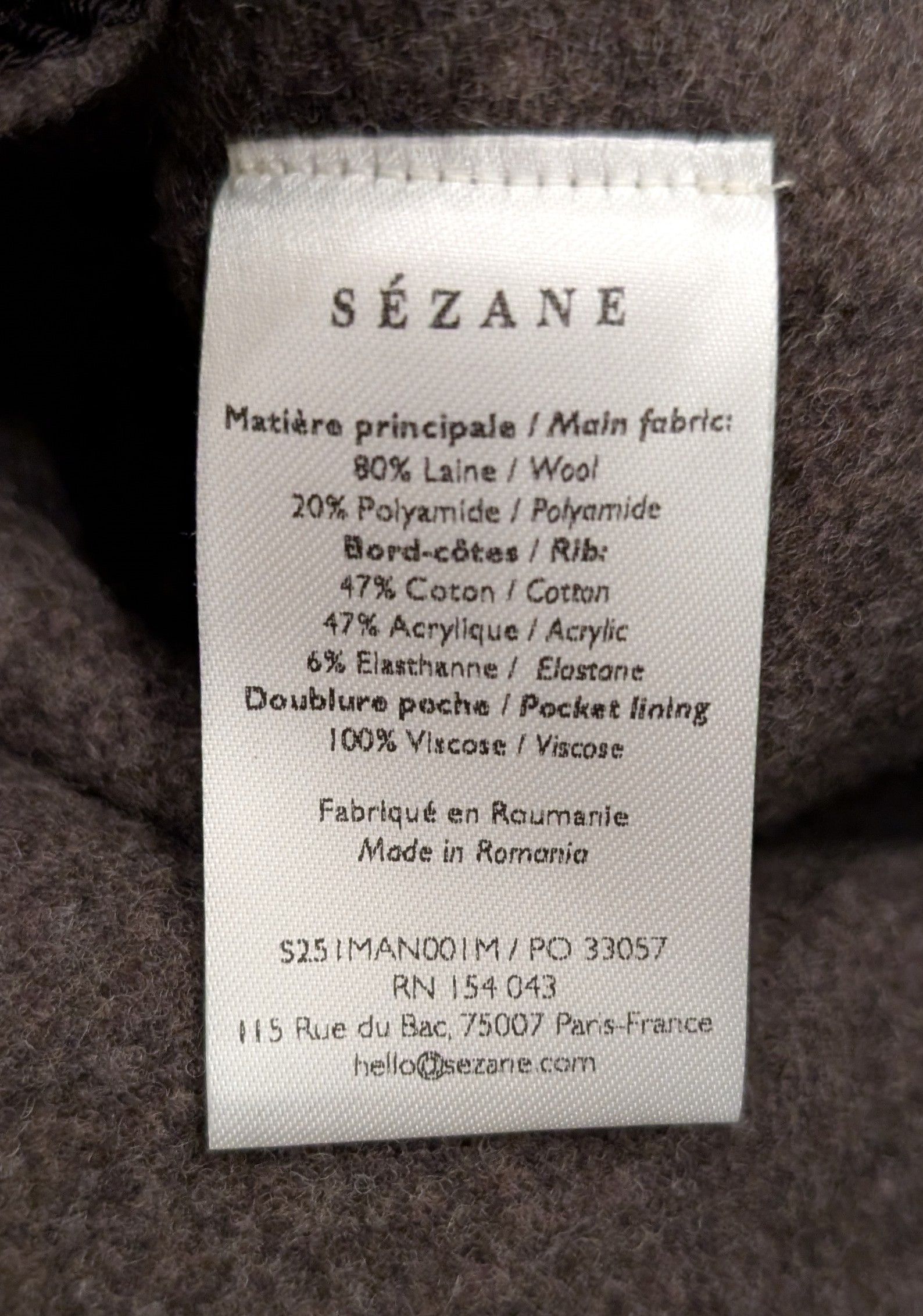 Sezane Sezane Suzy Coat Wool Blend Button Up Jacket Size S / US 4 / IT 40 - 4 Thumbnail