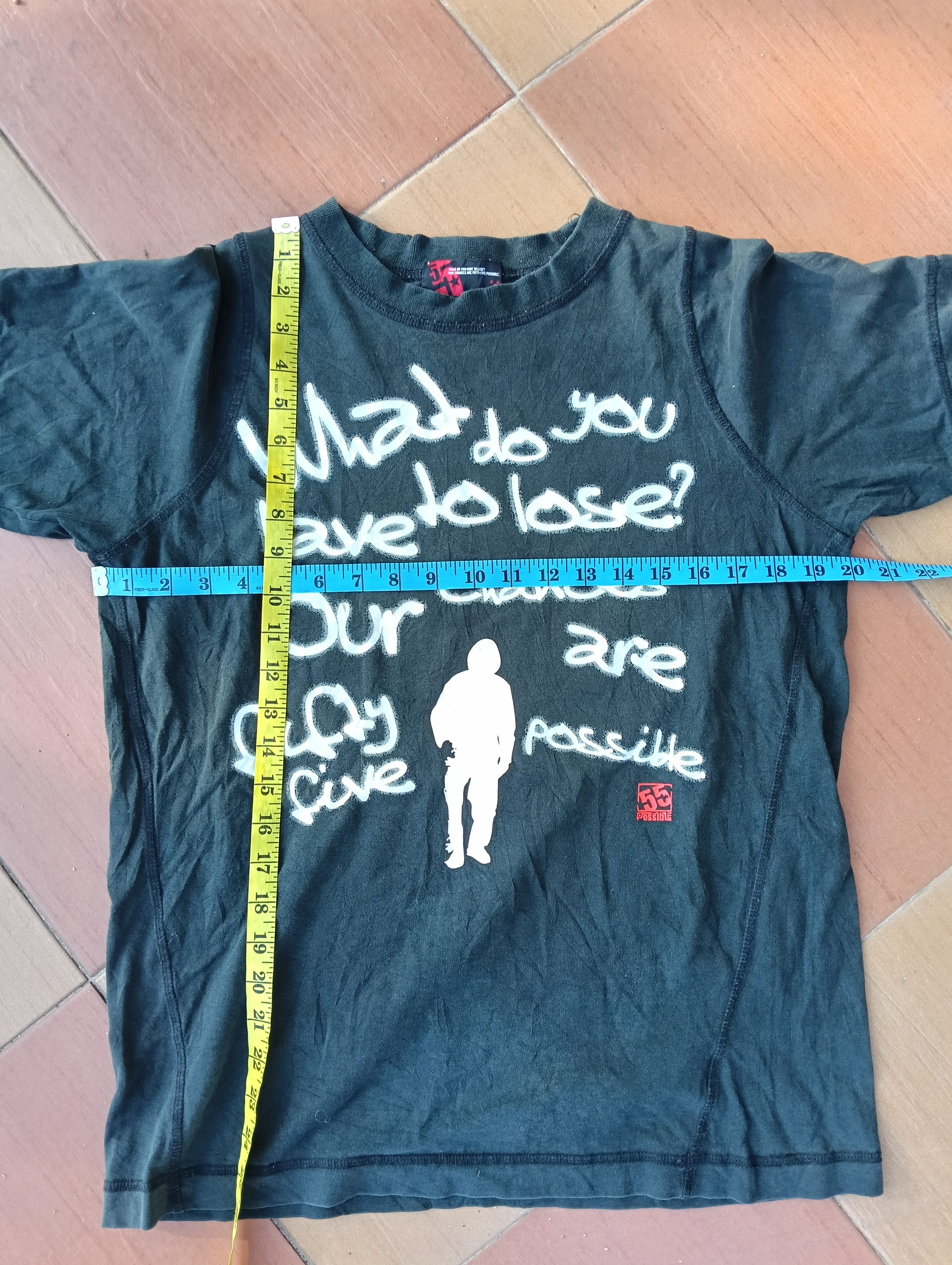 Japanese Brand Y2K black Tshirt faded. Size US M / EU 48-50 / 2 - 8 Thumbnail