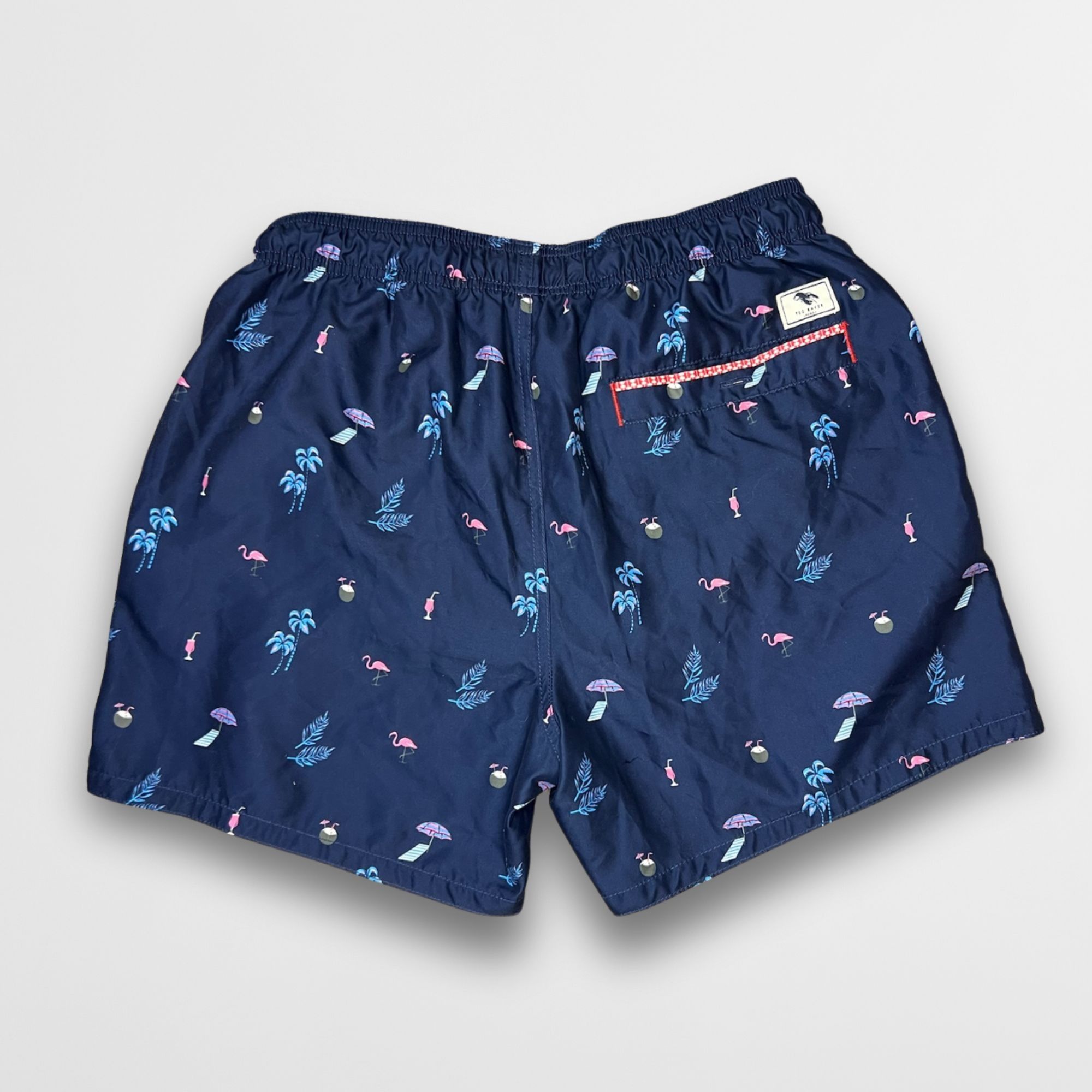 Ted Baker Ted Baker Mens The Worlds Your Lobster Swim Shorts Navy Blue Size US 32 / EU 48 - 3 Thumbnail