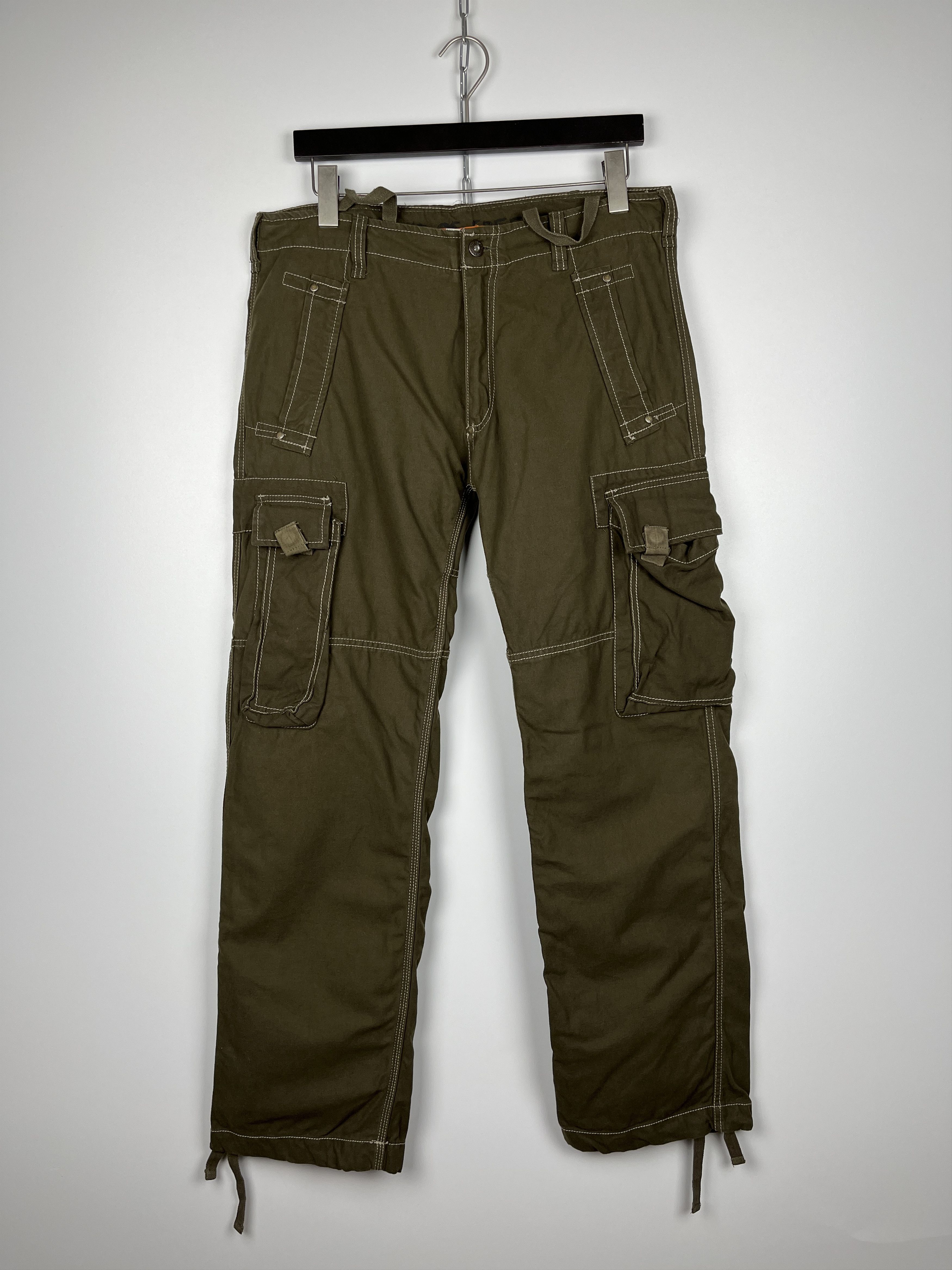 Vintage Vintage Avant Garde Cargo Bondage Multi-Pocket Pants Size US 33 - 2 Thumbnail
