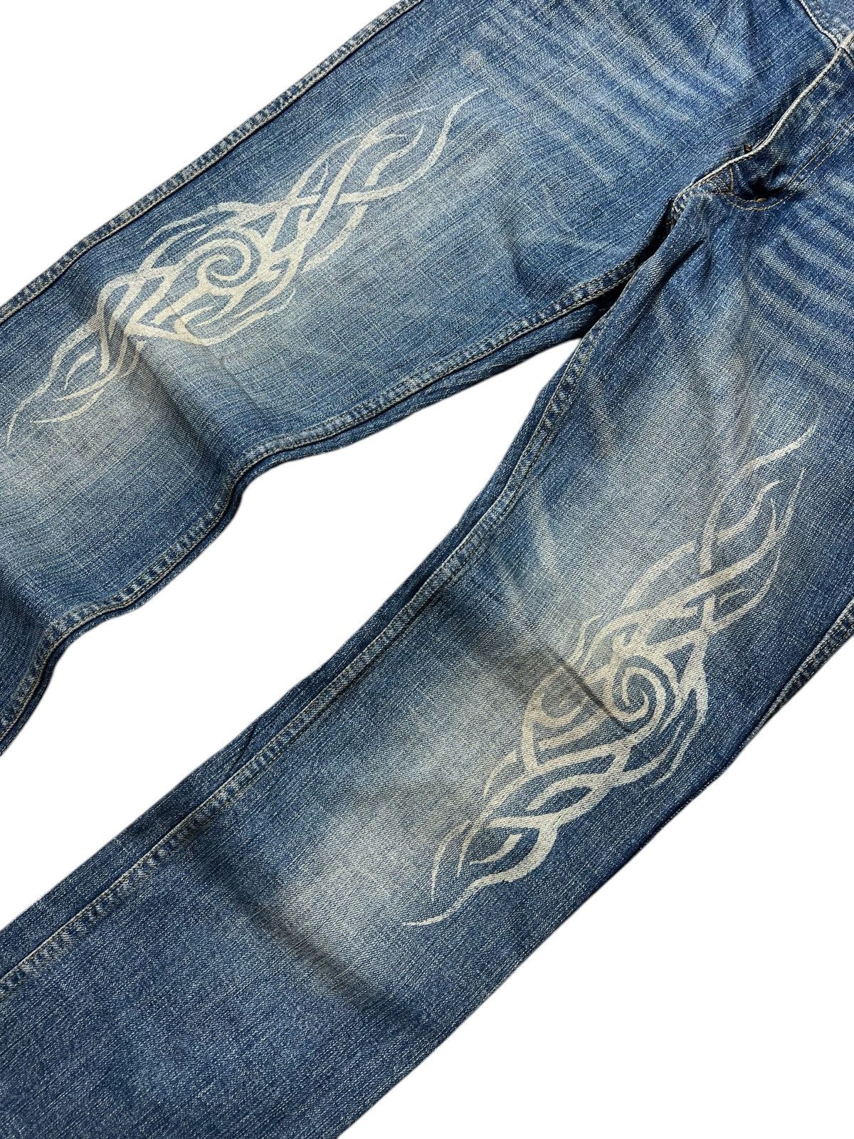 Nicole Club 2000s NCFM Nicole Club For Men Tribal Grunge Flare Pants Size US 32 / EU 48 - 2 Thumbnail