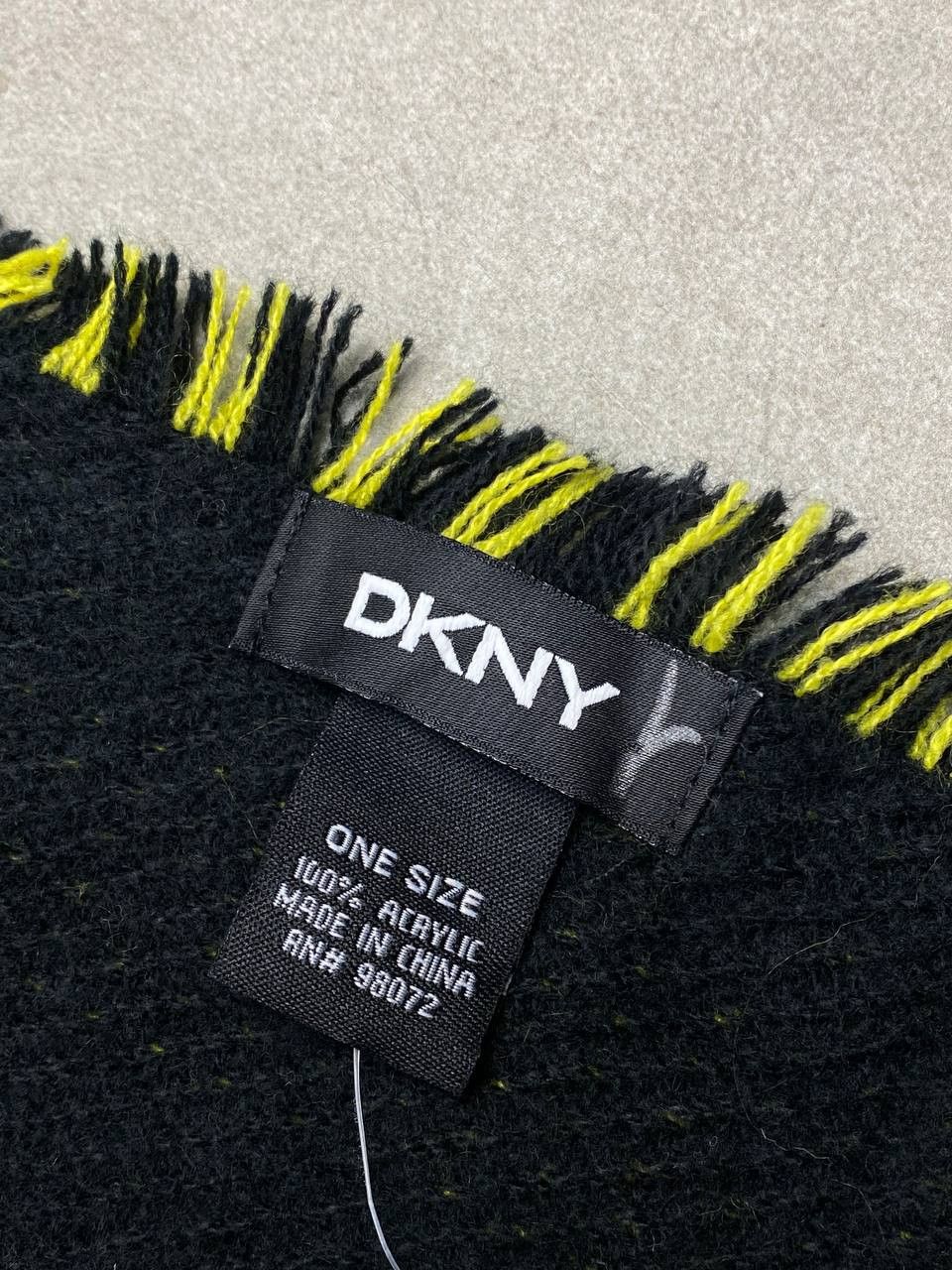 DKNY DKNY Y2K Check Acrylic Logo Scarf Size ONE SIZE - 8 Thumbnail