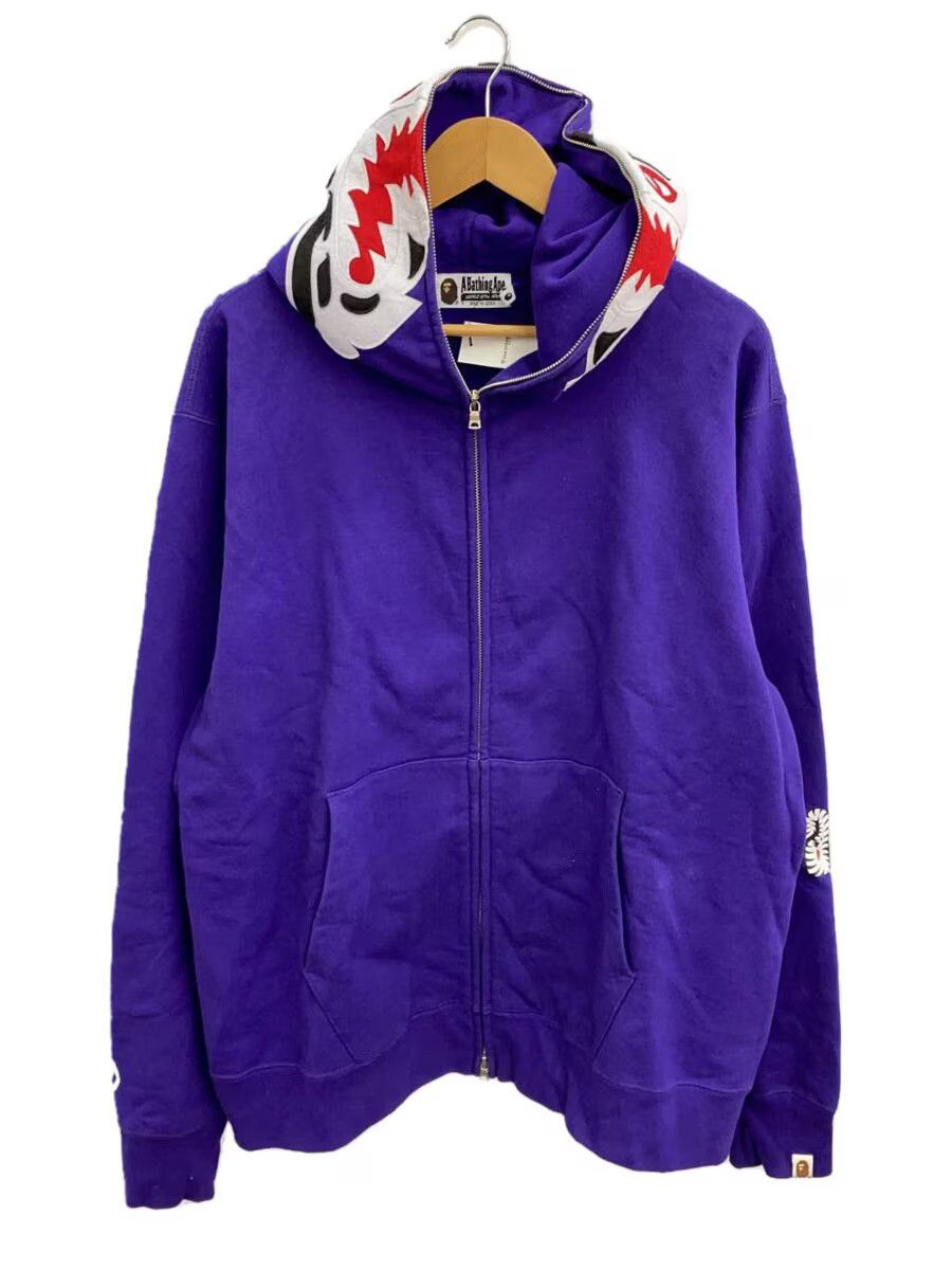 Bape A Bathing Ape Monogram Cotton Zip Hoodie Purple Size US XXL / EU 58 / 5 - 1 Thumbnail