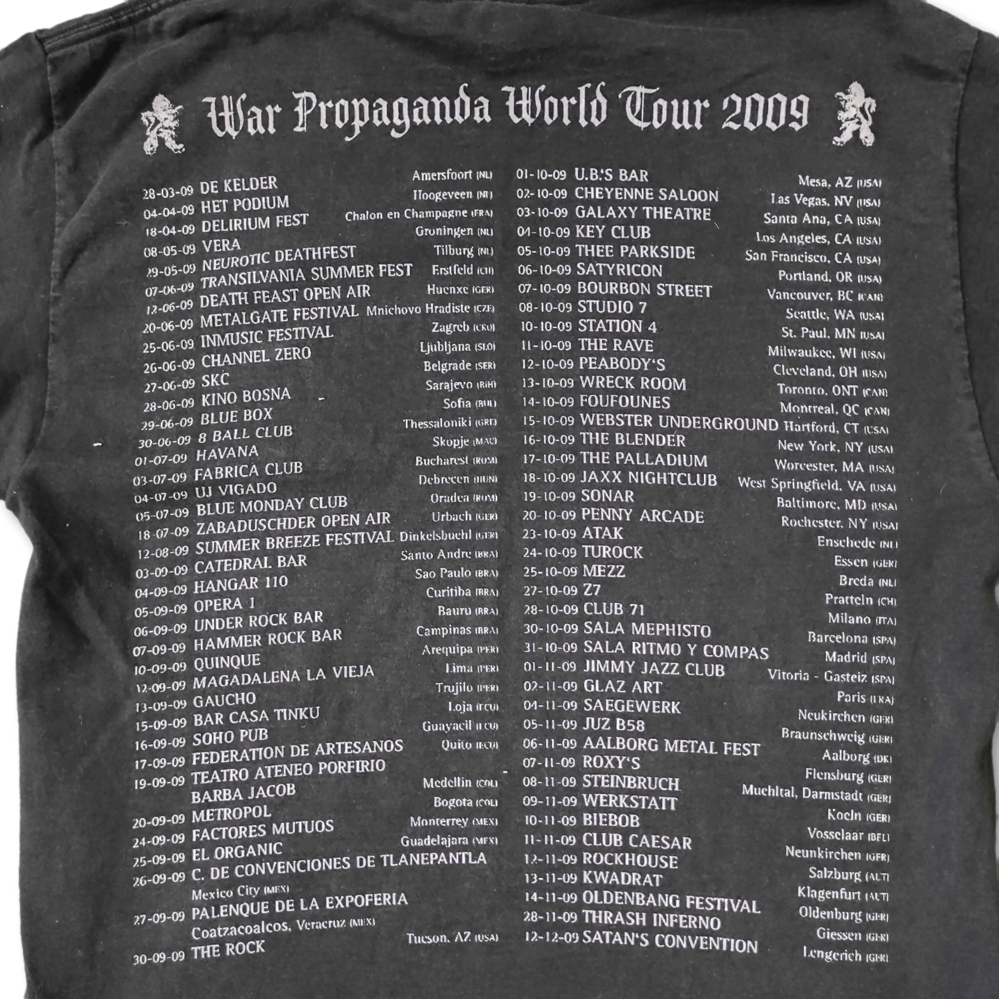 Band Tees God Dethroned War Propaganda World Tour 2009 T-Shirt Size M Size US M / EU 48-50 / 2 - 7 Thumbnail