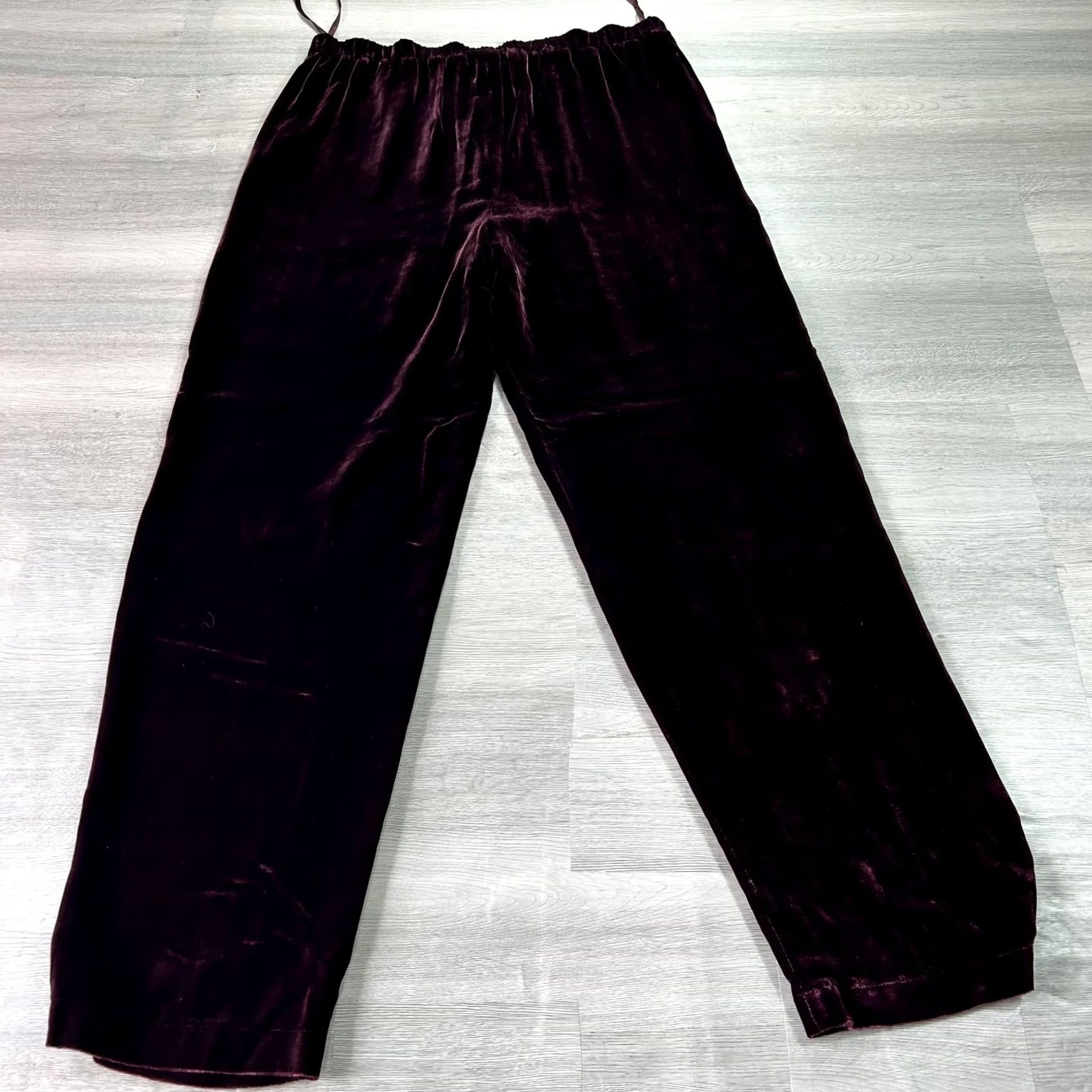 Eileen Fisher Eileen Fisher Pants Womens PS Purple Velvet Pull On Relaxed Lined Dressy Party Size 28" / US 6 / IT 42 - 2 Thumbnail