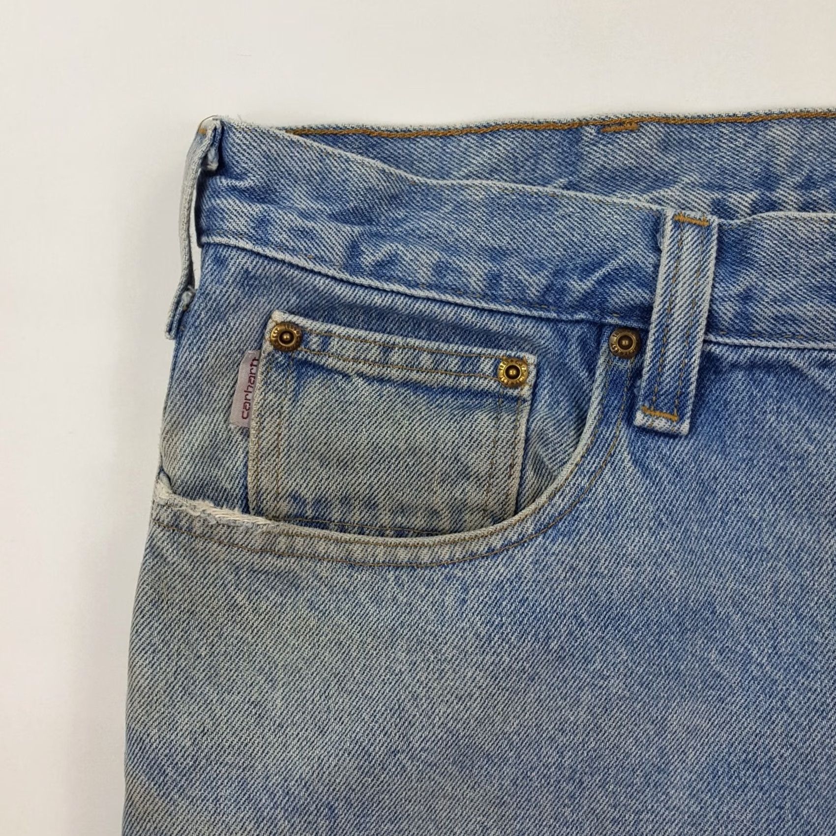 Carhartt Carhartt jeans Denim Work 40x30 Distressed Relaxed Vintage Blue 90s Grunge Retro Mens Jeans Size US 40 / EU 56 - 5 Thumbnail