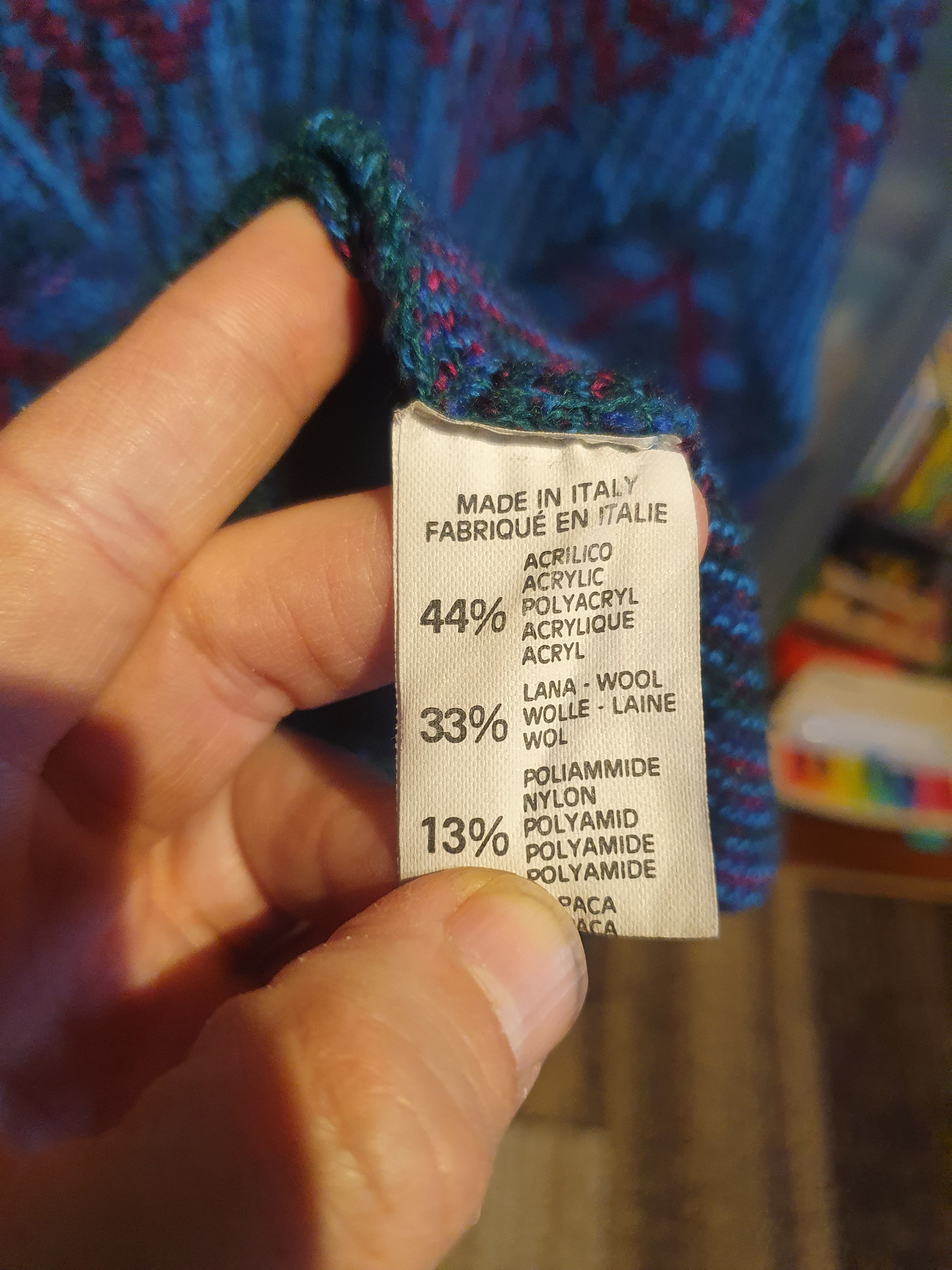 Vintage Fiume Made in Italy Sweater Vintage Geometric Pattern sz L Size US L / EU 52-54 / 3 - 5 Thumbnail