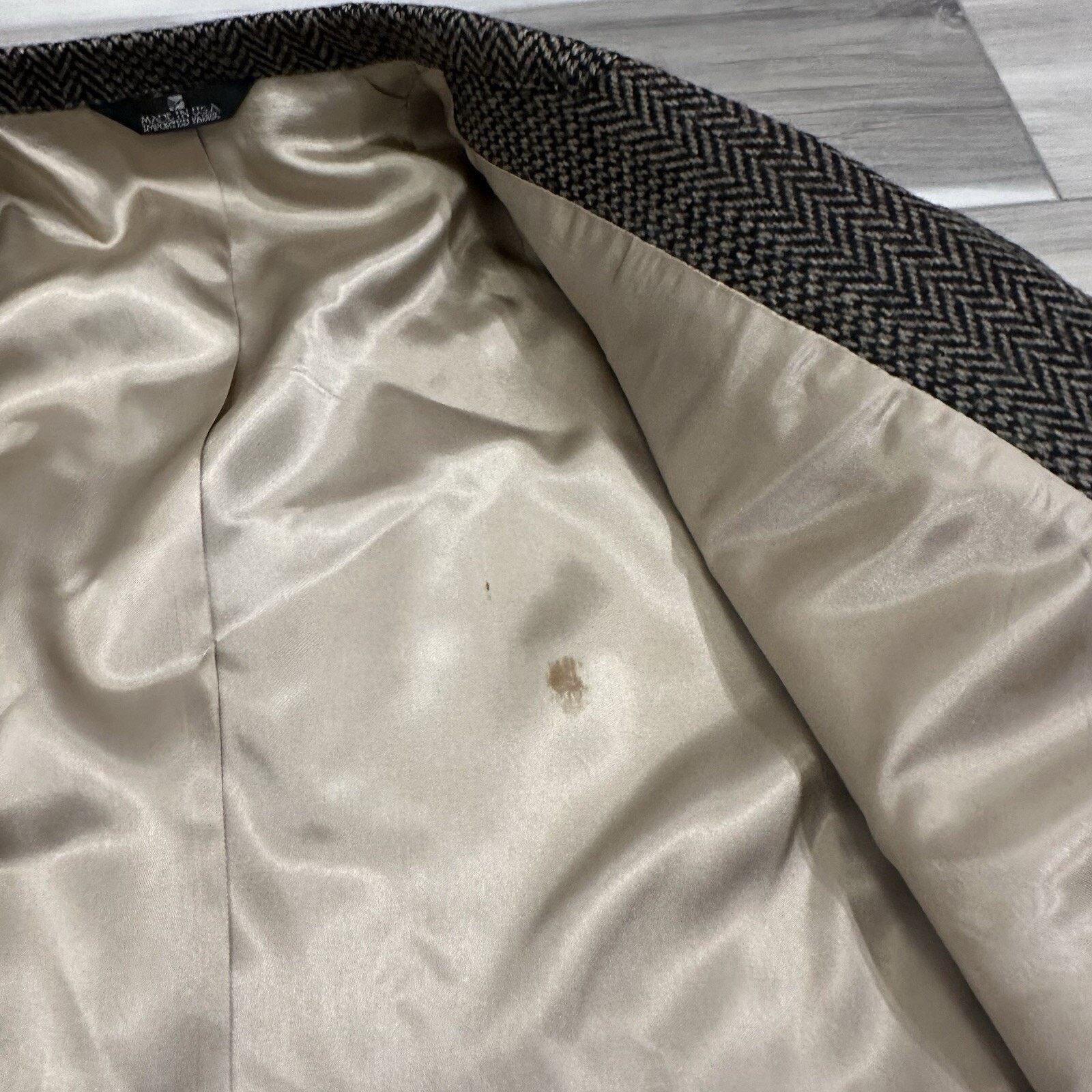 Chaps Chaps Ralph Lauren Sport Coat Herringbone 100% Wool Size 44 Size 44R - 6 Thumbnail