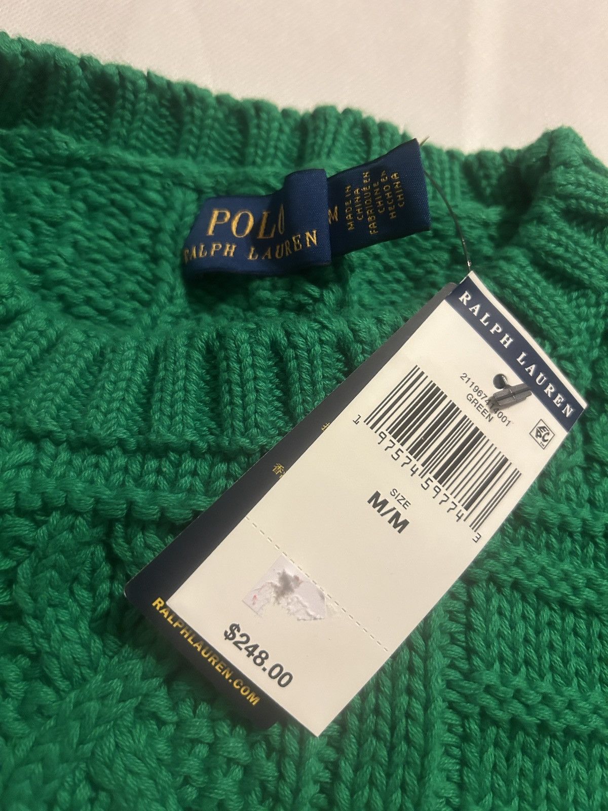Polo Ralph Lauren Polo Ralph Lauren Aran-Knit Flag Cotton Sweater size M Size M / US 6-8 / IT 42-44 - 5 Thumbnail