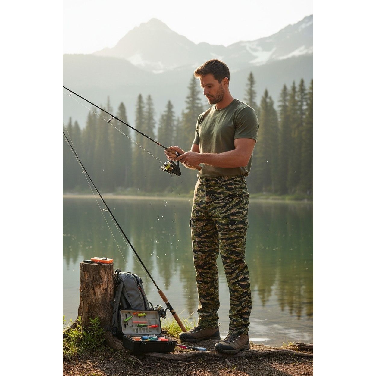 Oakley Oakley Mens Size 36 New Tiger Camo Cargo Pants Hunting Tacti Size US 36 / EU 52 - 2 Thumbnail